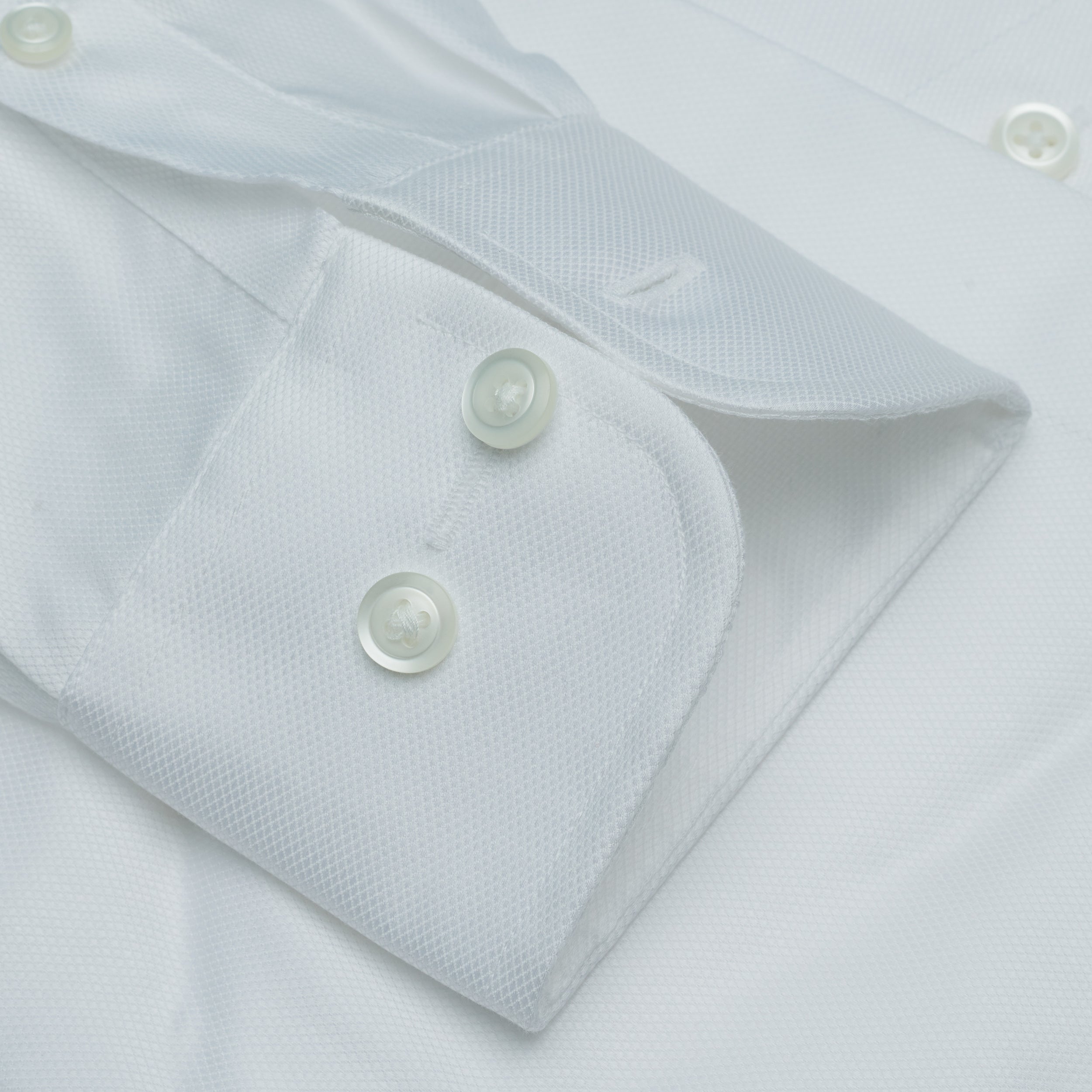 005 TF SC - White Royal Oxford Tailored Fit Spread Collar