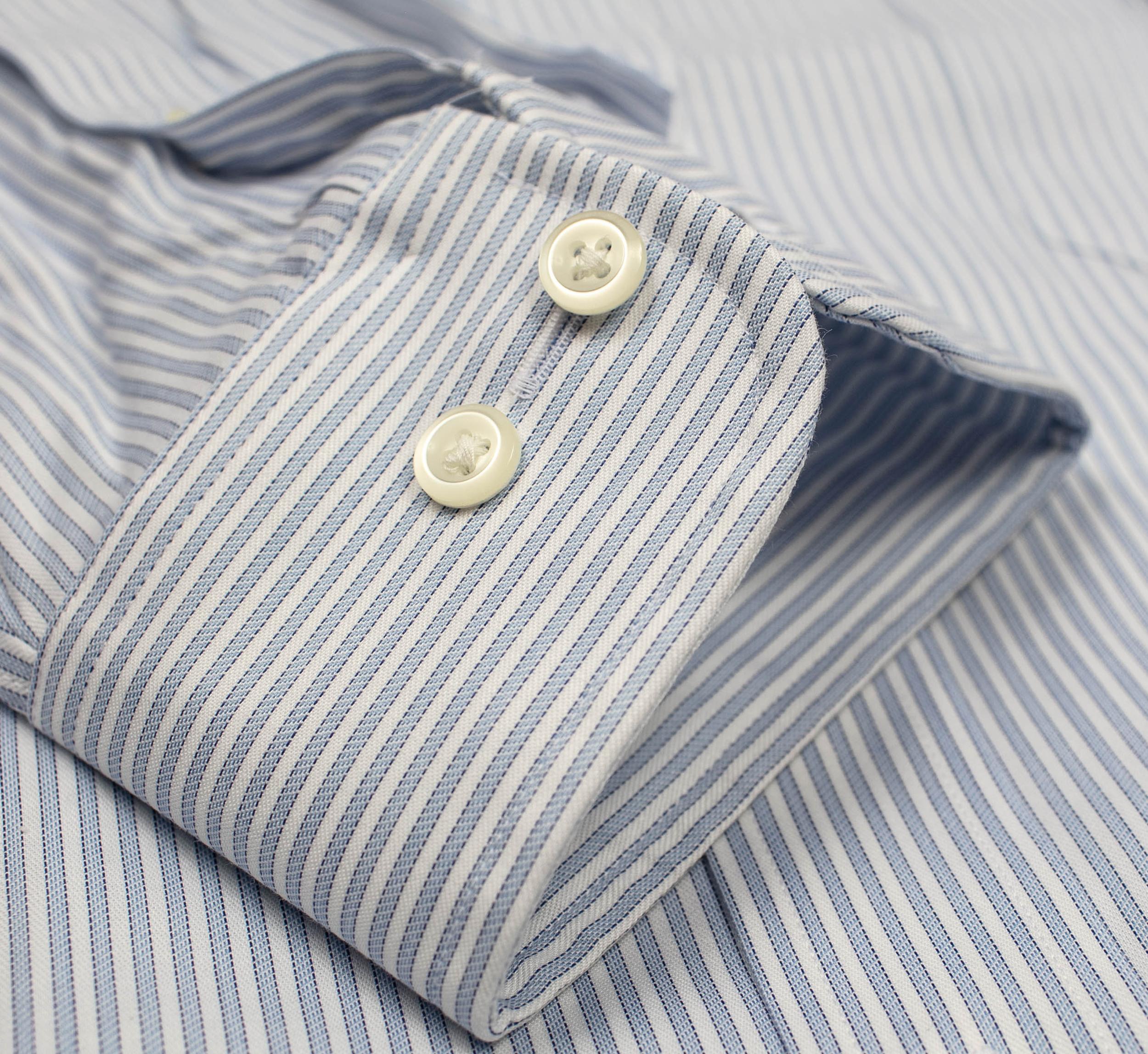 012 BD - Blue New Stripe Button Down Collar (95/5)