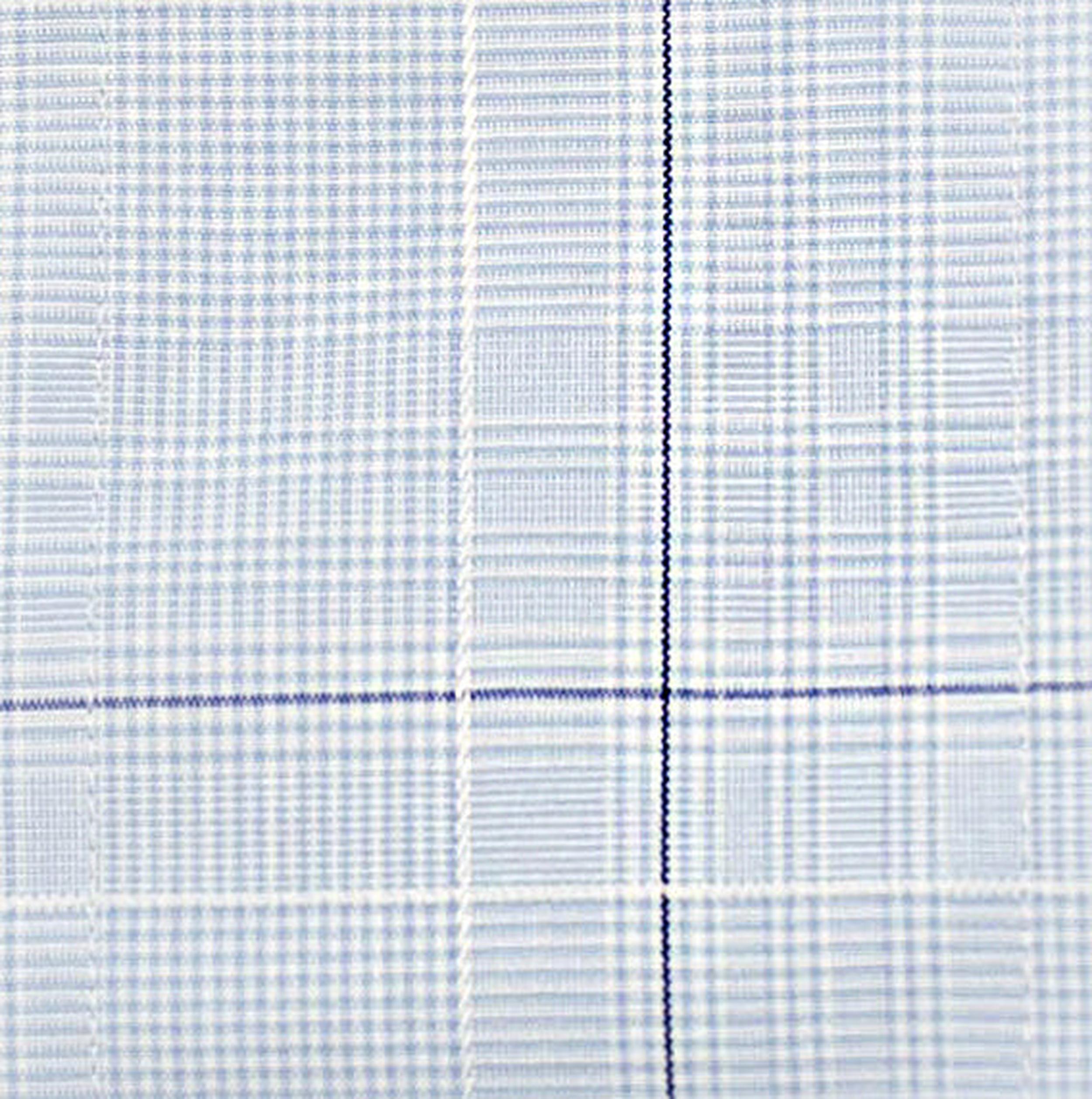 021 BD - Blue Ground Square Box Check Button Down Collar