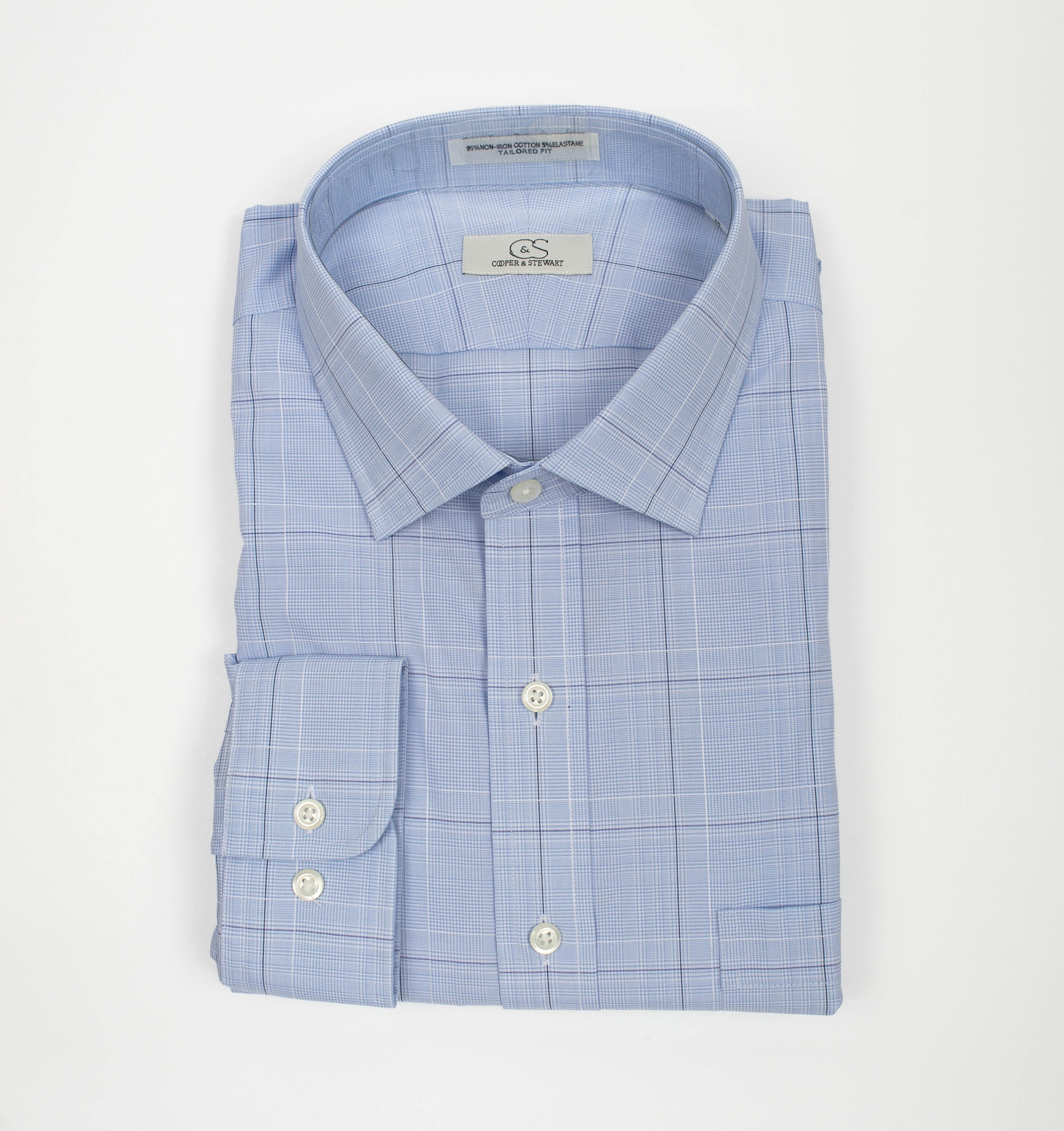 221 SC - C&S Blue Ground Square Box Check Classic SC