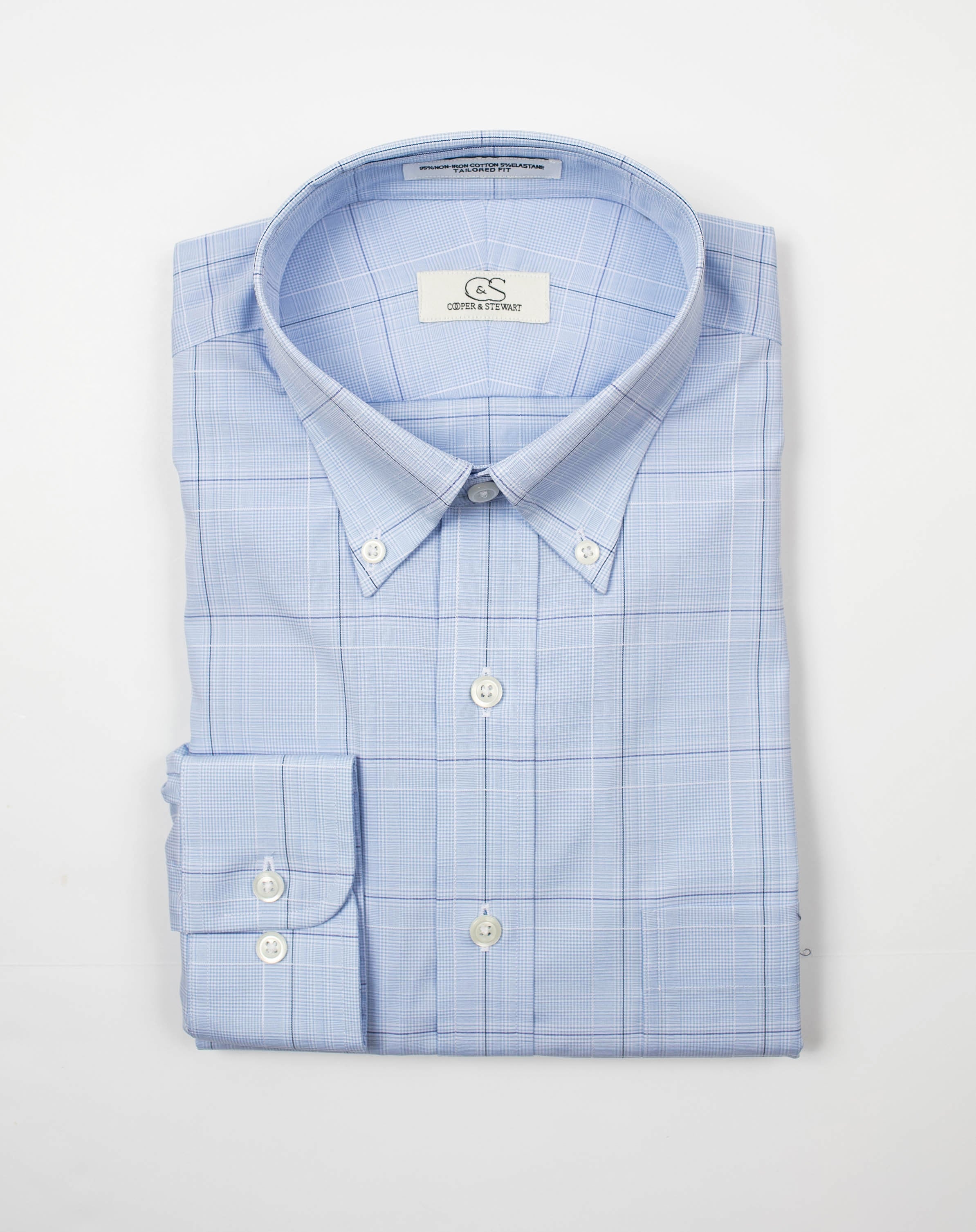 221 BD - C&S Blue Ground Square Box Check Classic BD