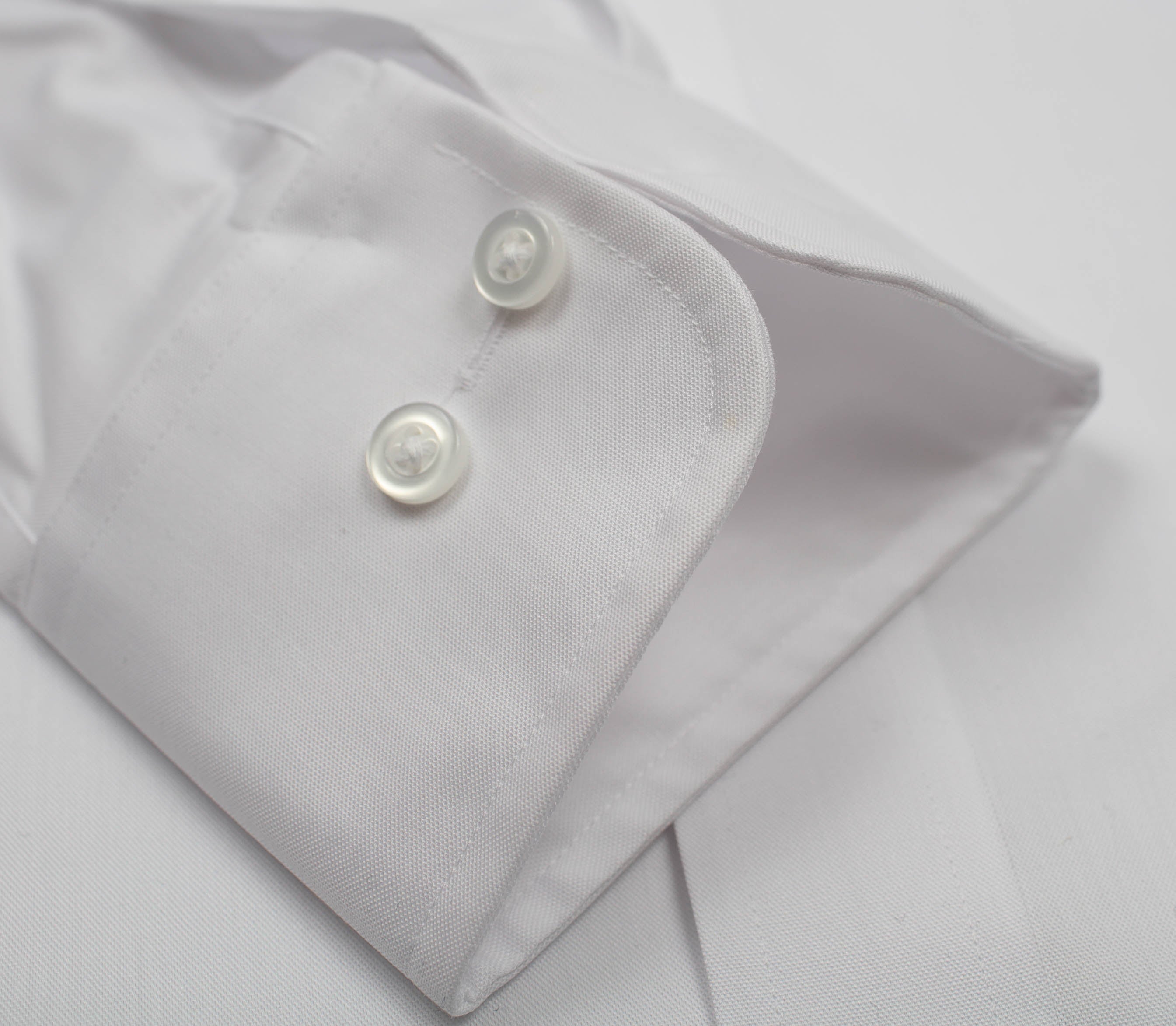 023 TF SC - Thomas Dylan White Tailored Fit Spread Collar