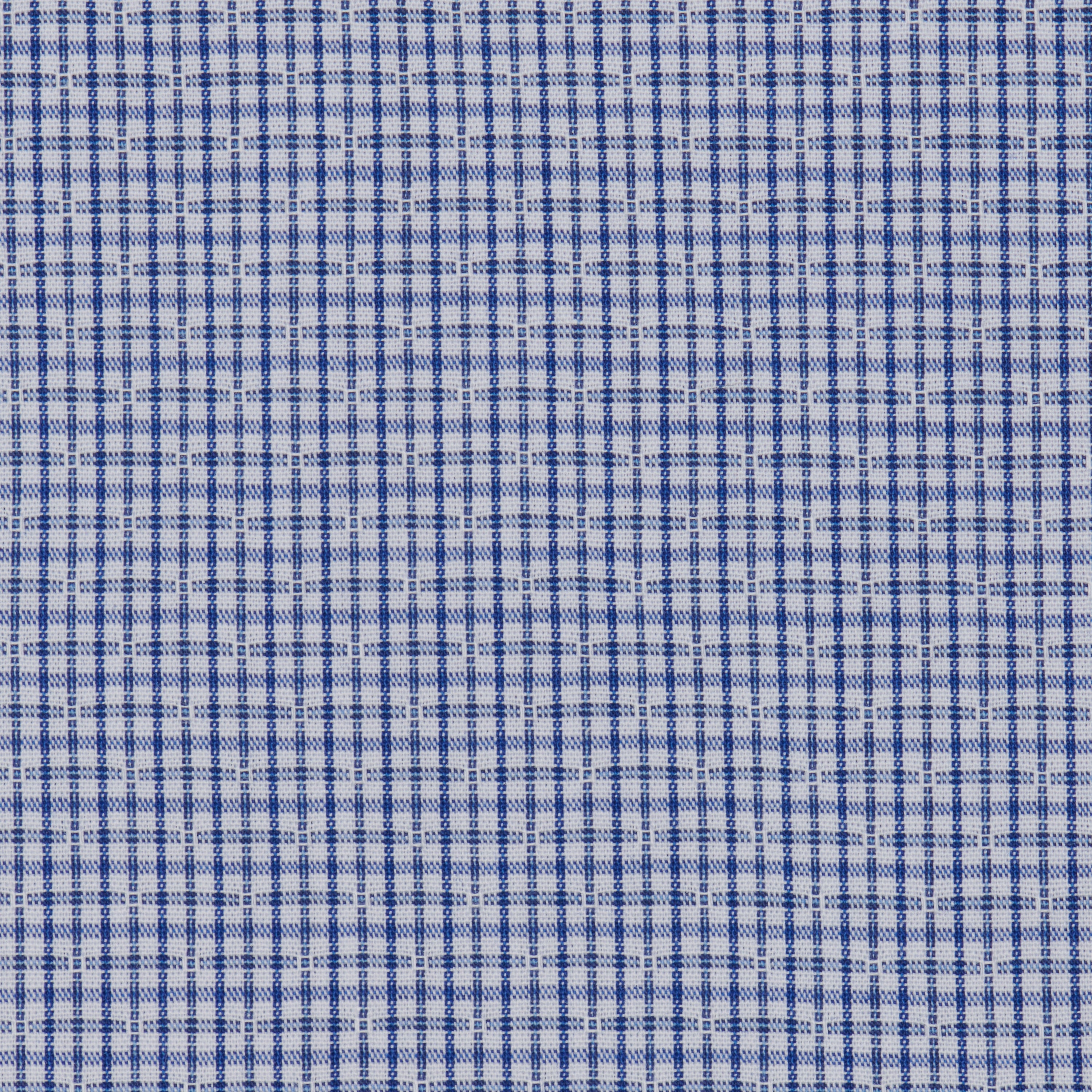 029 TF SC - Blue Crossfire Dobby Check Spread Collar