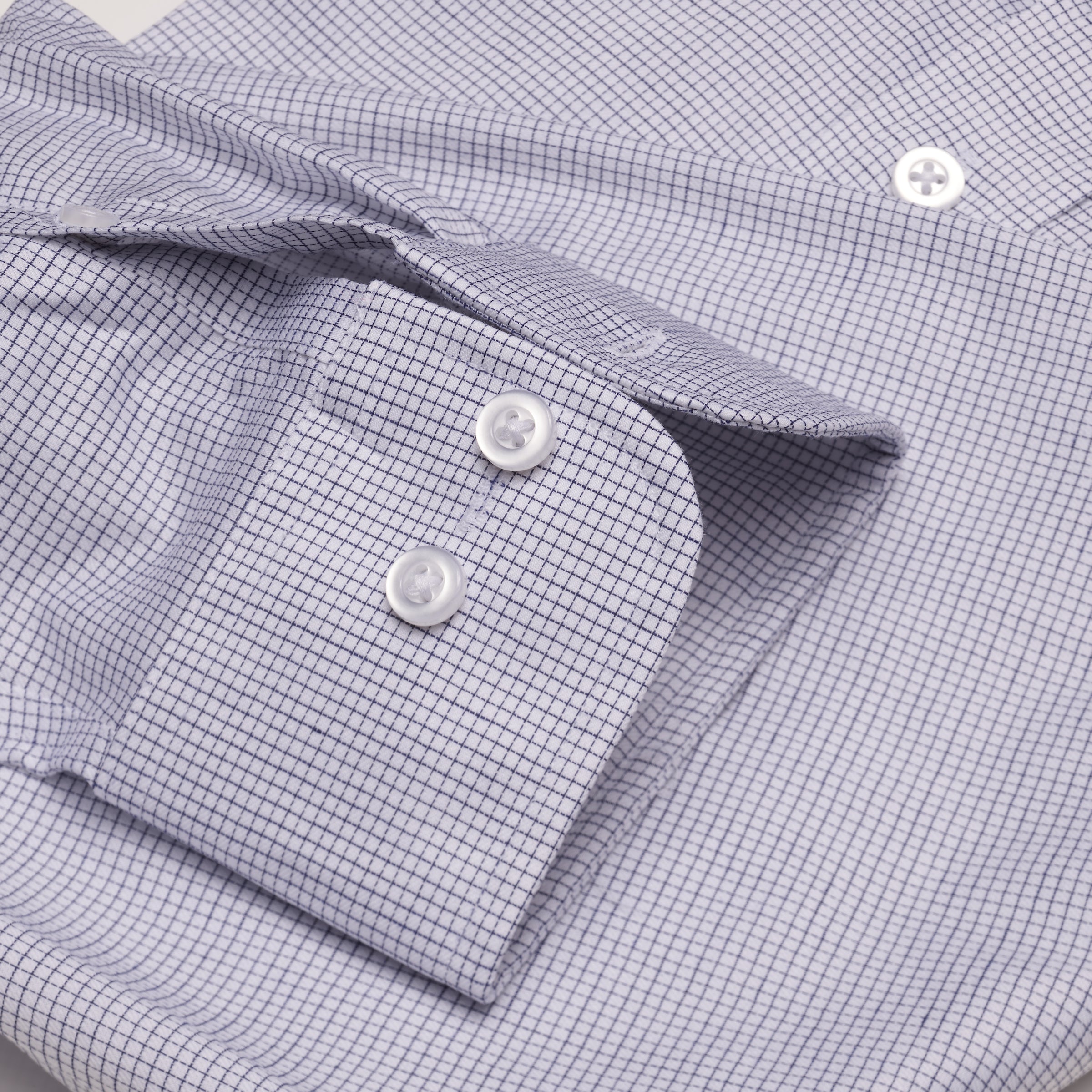 032 TF BD - Black Graph Check Tailored Fit Button Down Collar