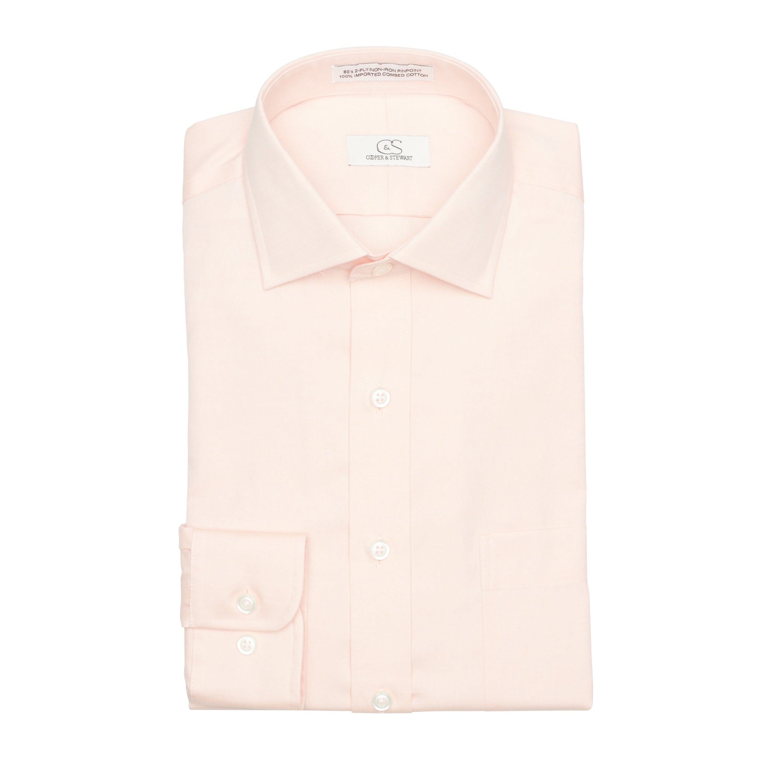 035 TF SC - Melon Tailored Fit Spread Collar