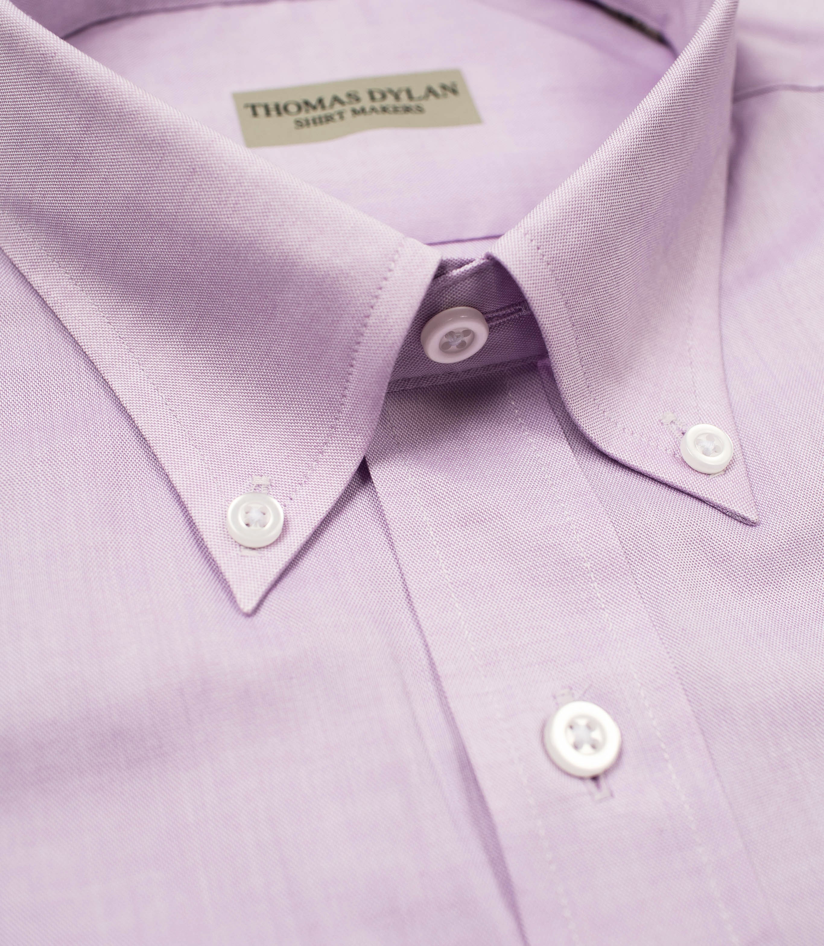 133 ZZ TF BD - Thomas Dylan Lavender Tailored Fit Button Down Collar