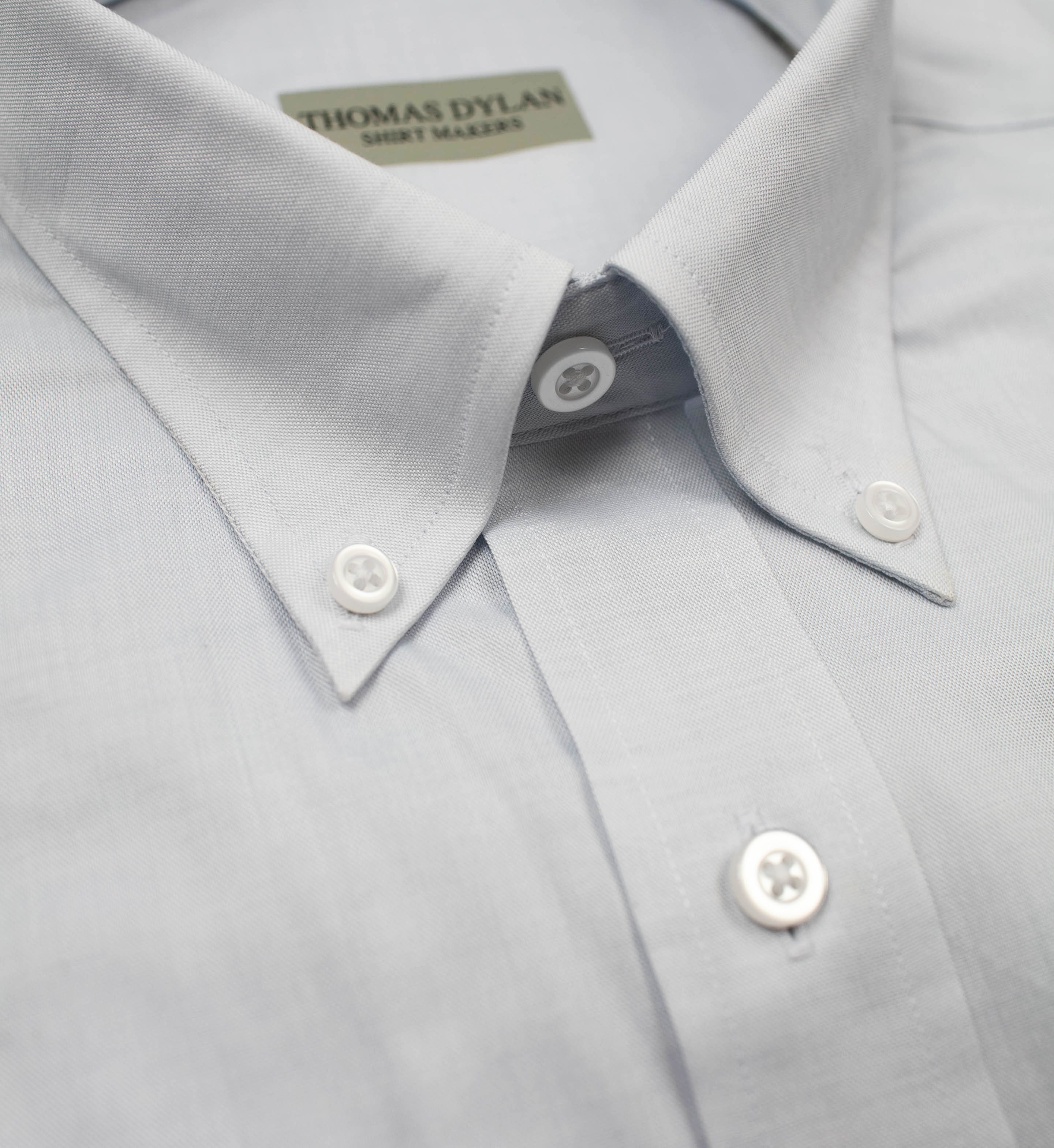 134 BD - Thomas Dylan Silver Grey Button Down Collar