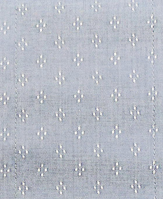 136 TF SC - Blue Ground Ditzy Tailored Fit Spread Collar