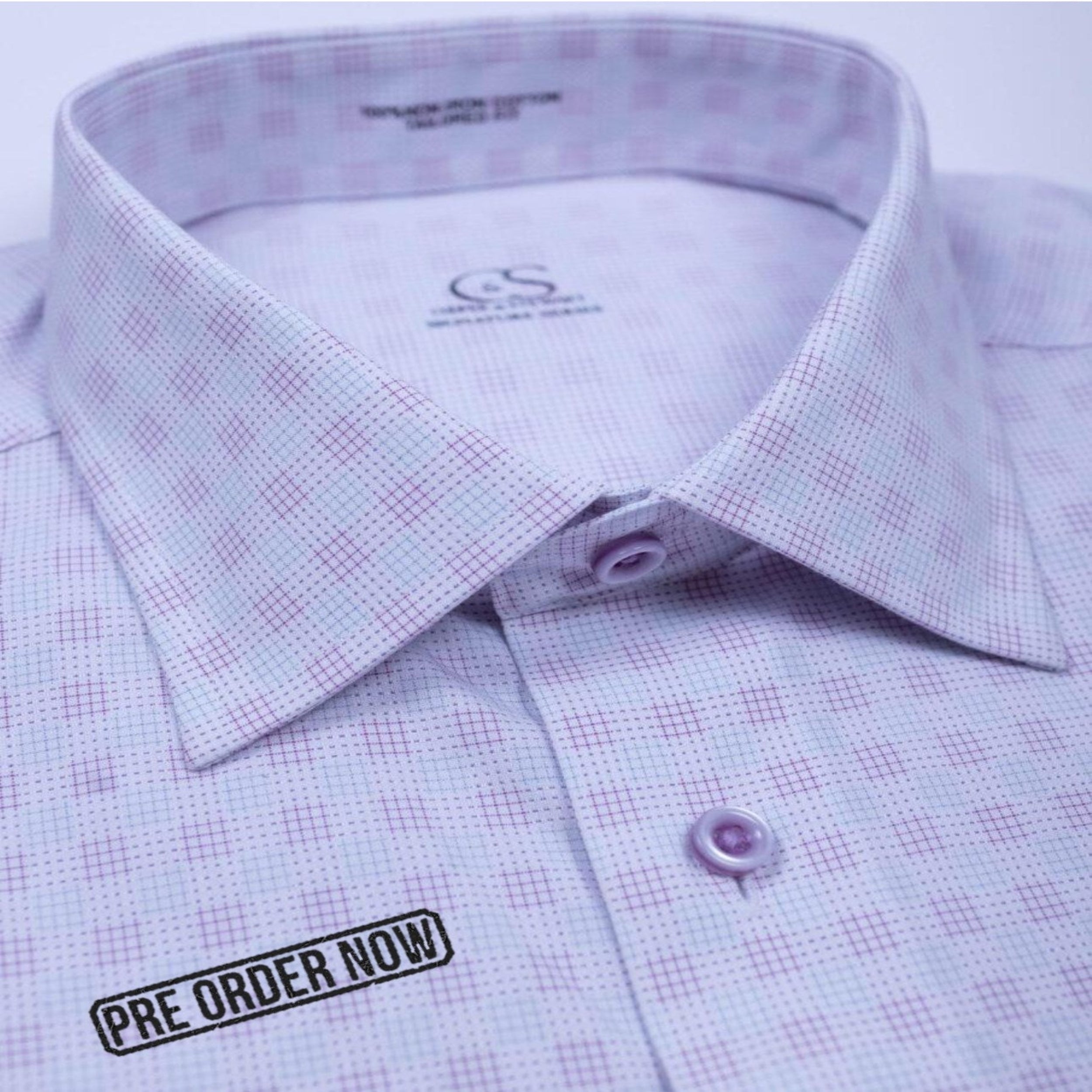 163 CF SC - Teal and Lavender Geo Box Spread Collar (Arriving Spring 26)
