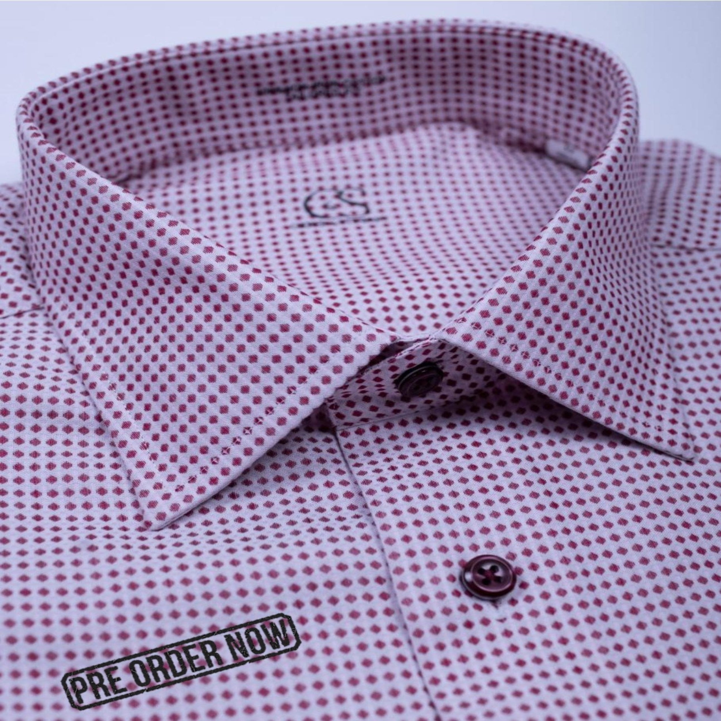 164 TF SC - TF Pink, Red and Gray Geo Dot Spread Collar( Arriving Spring 26)
