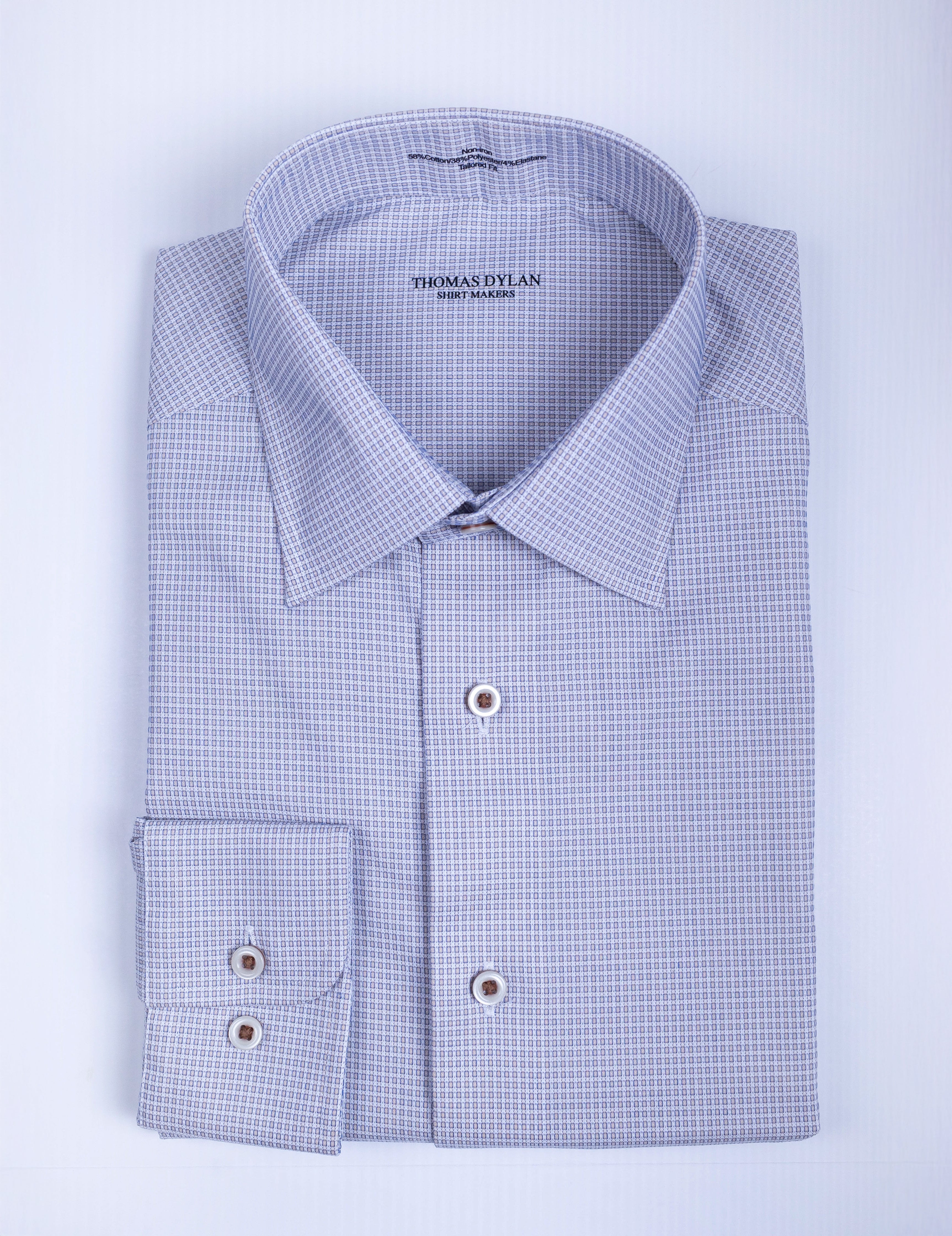 813 TF SC - Taupe Geo Dot Spread Collar