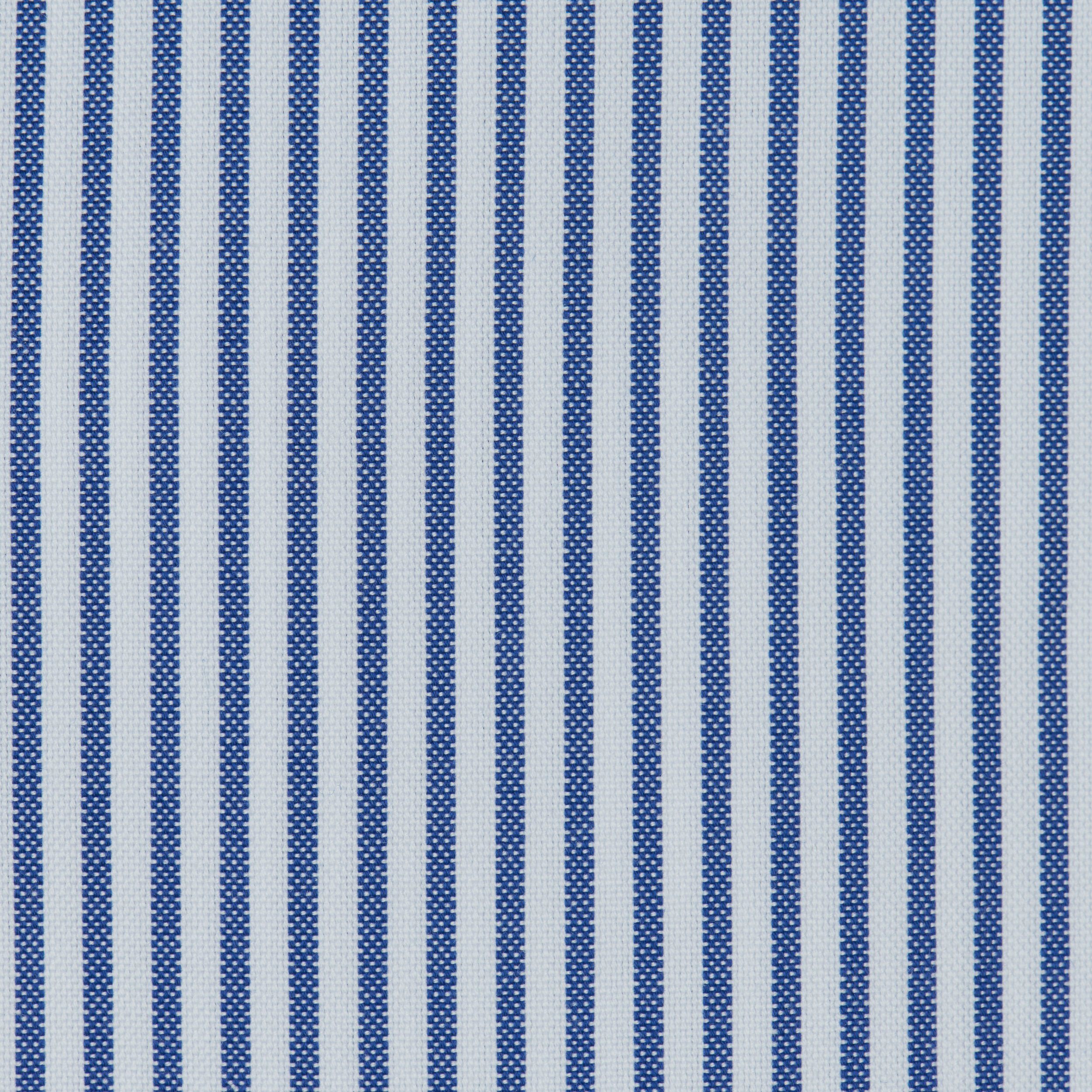 076 TF SC - Blue Banker Stripe Tailored Fit Spread Collar