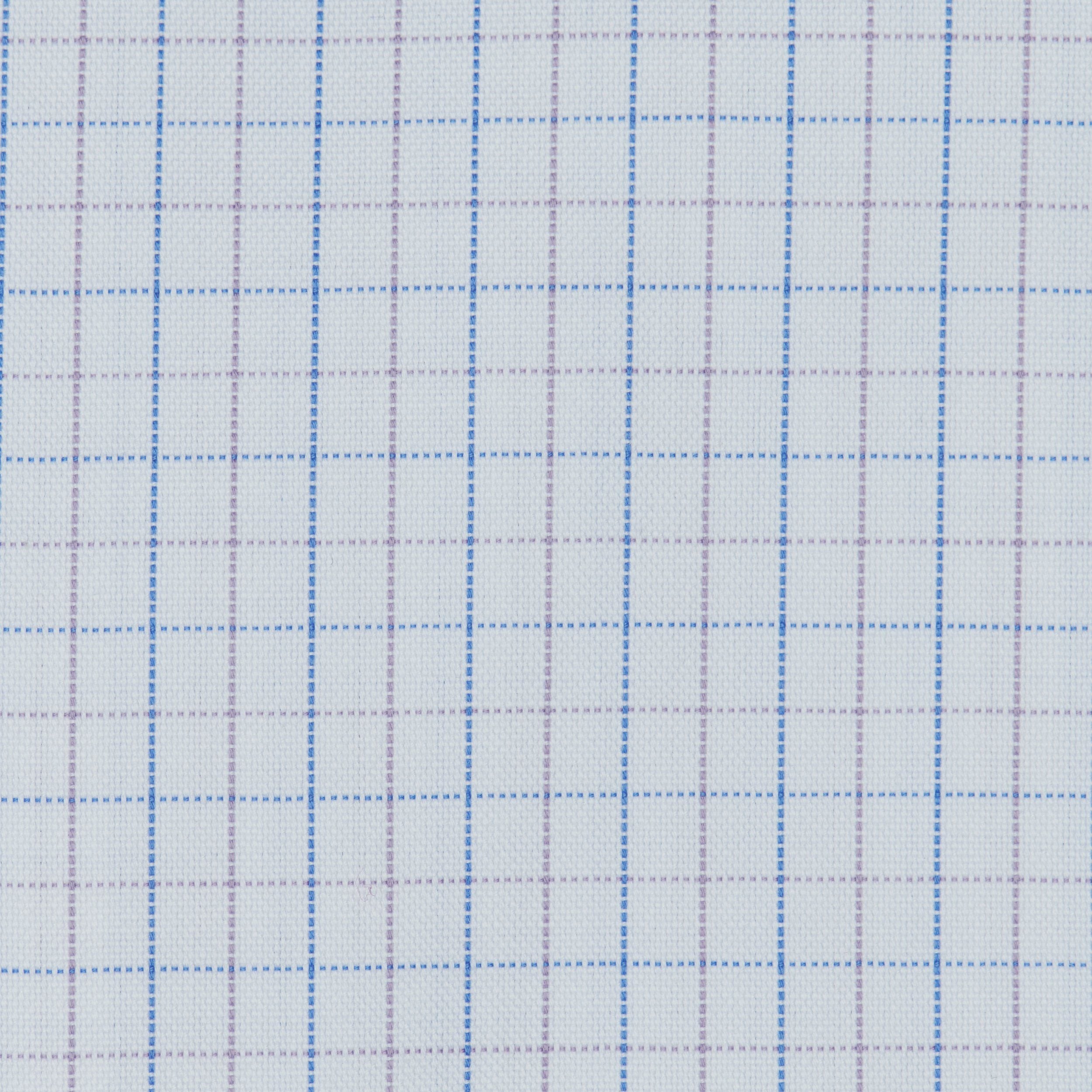 020 TF BD - Blue/Lavender Tattersall Tailored Fit Button Down Collar