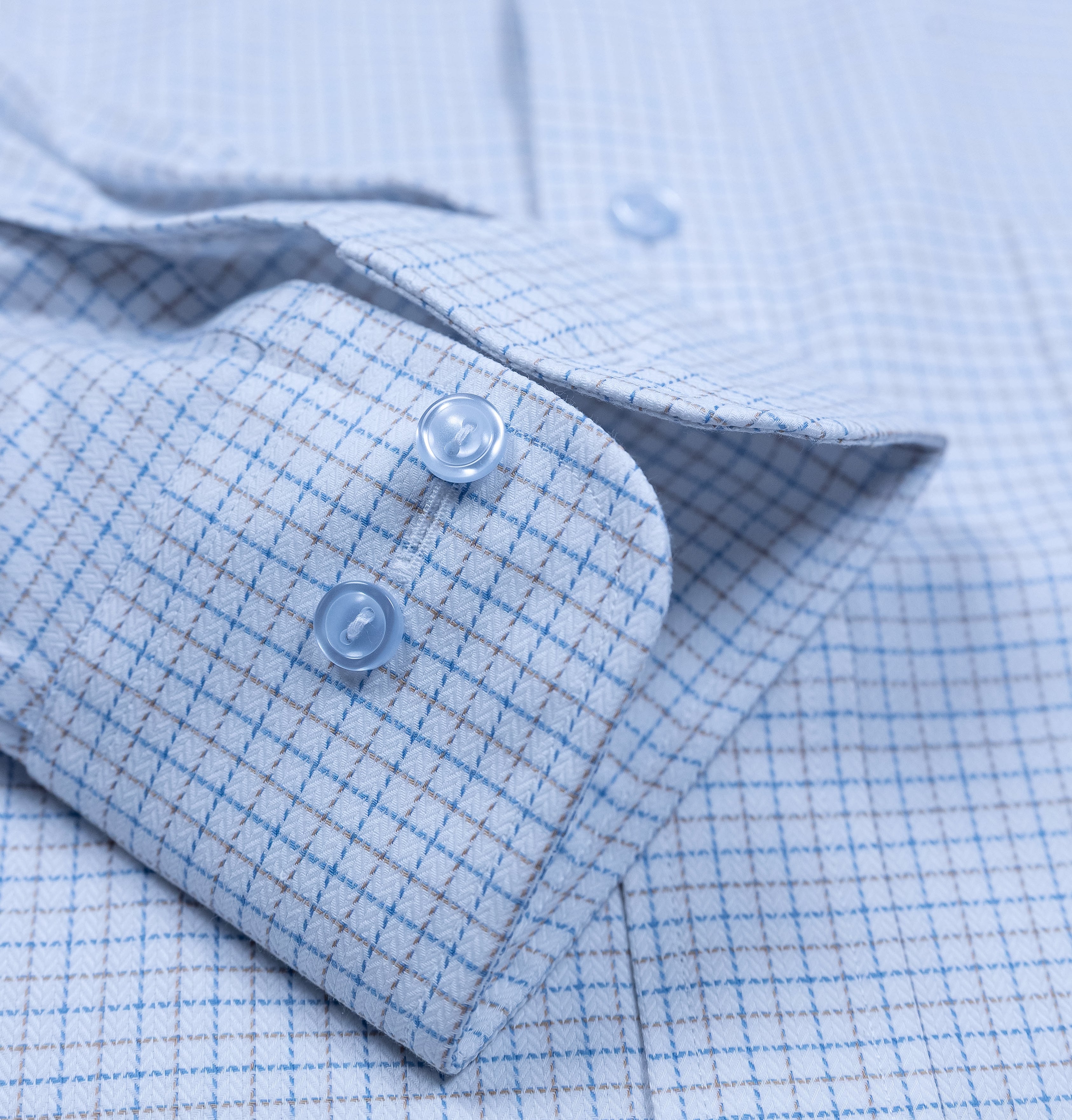 819 TF BD Blue Taupe Bone Tattersall (Fall 2026)