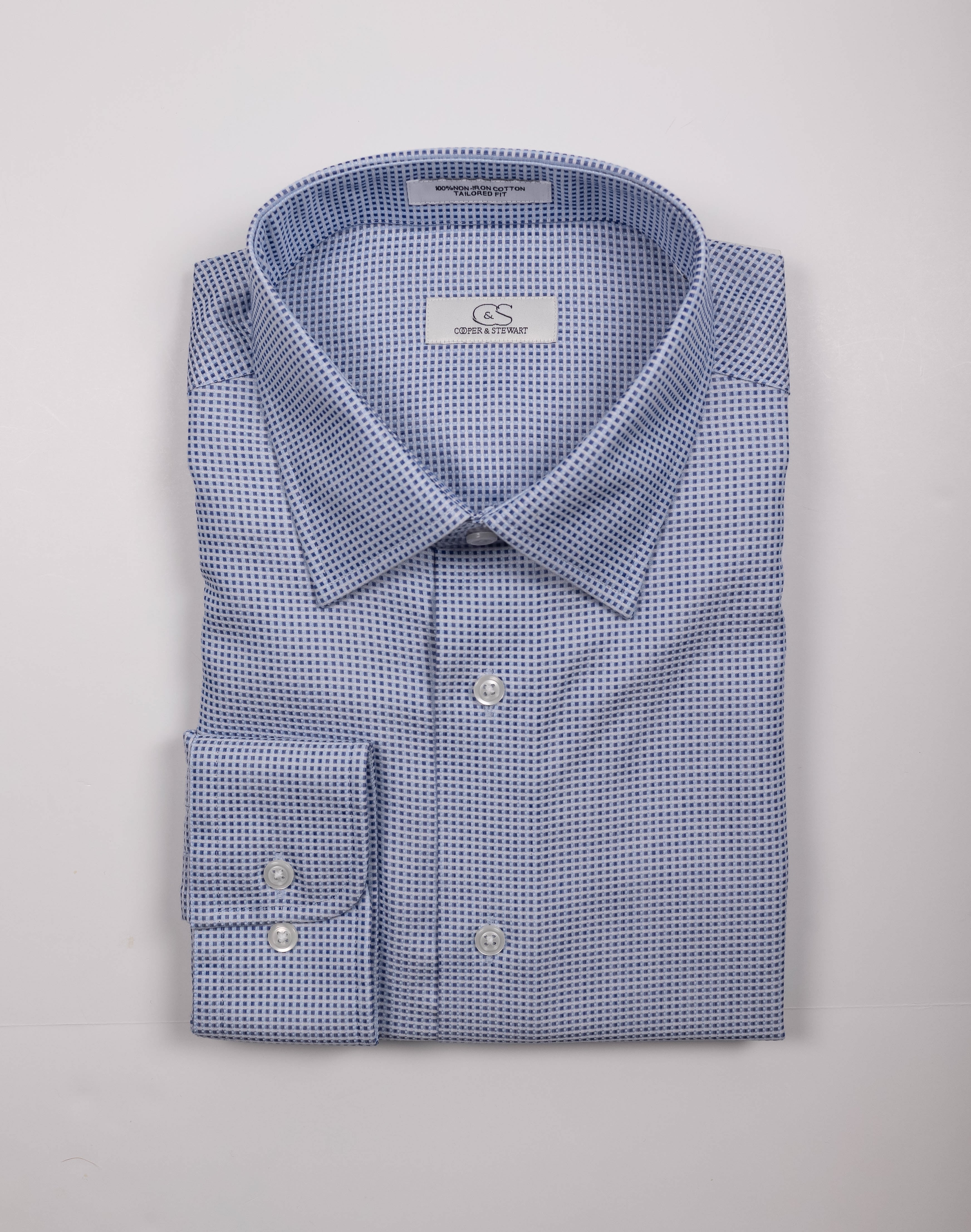 152-C&S Blue & White Geo Dot SC TF