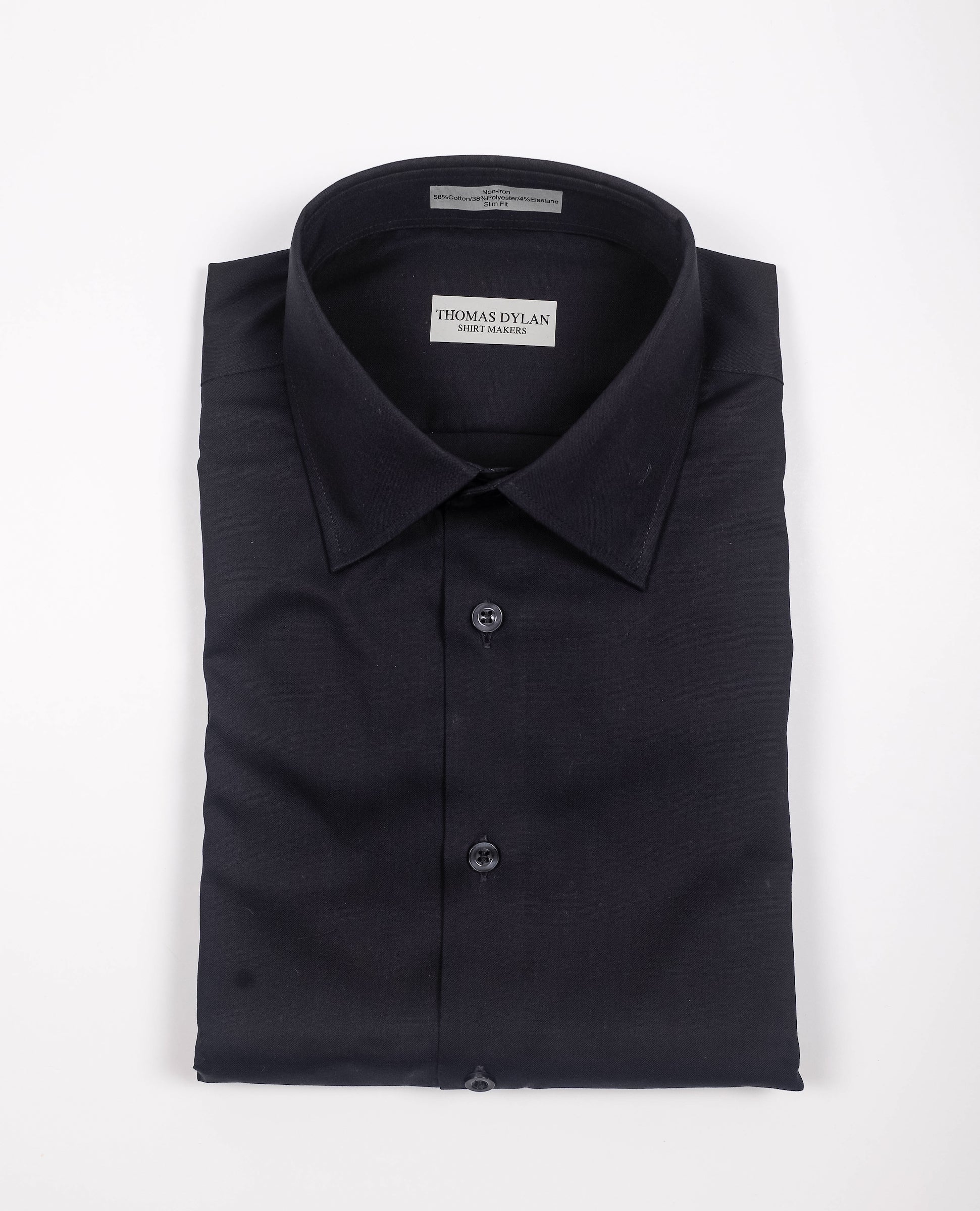 226-TD Solid Black SC Slim Fit