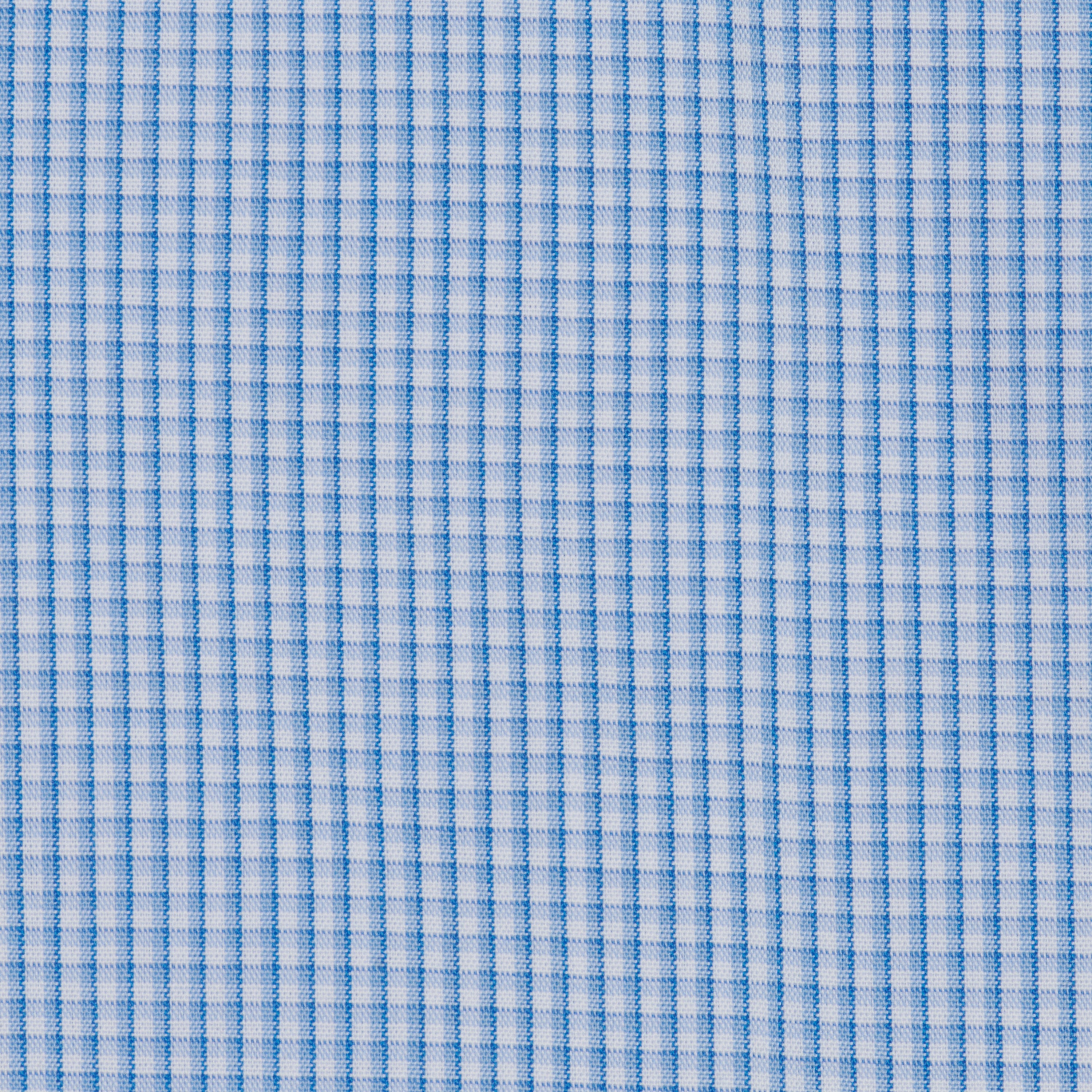 031 TF BD - Blue Varsity Check Tailored Fit Button Down Collar