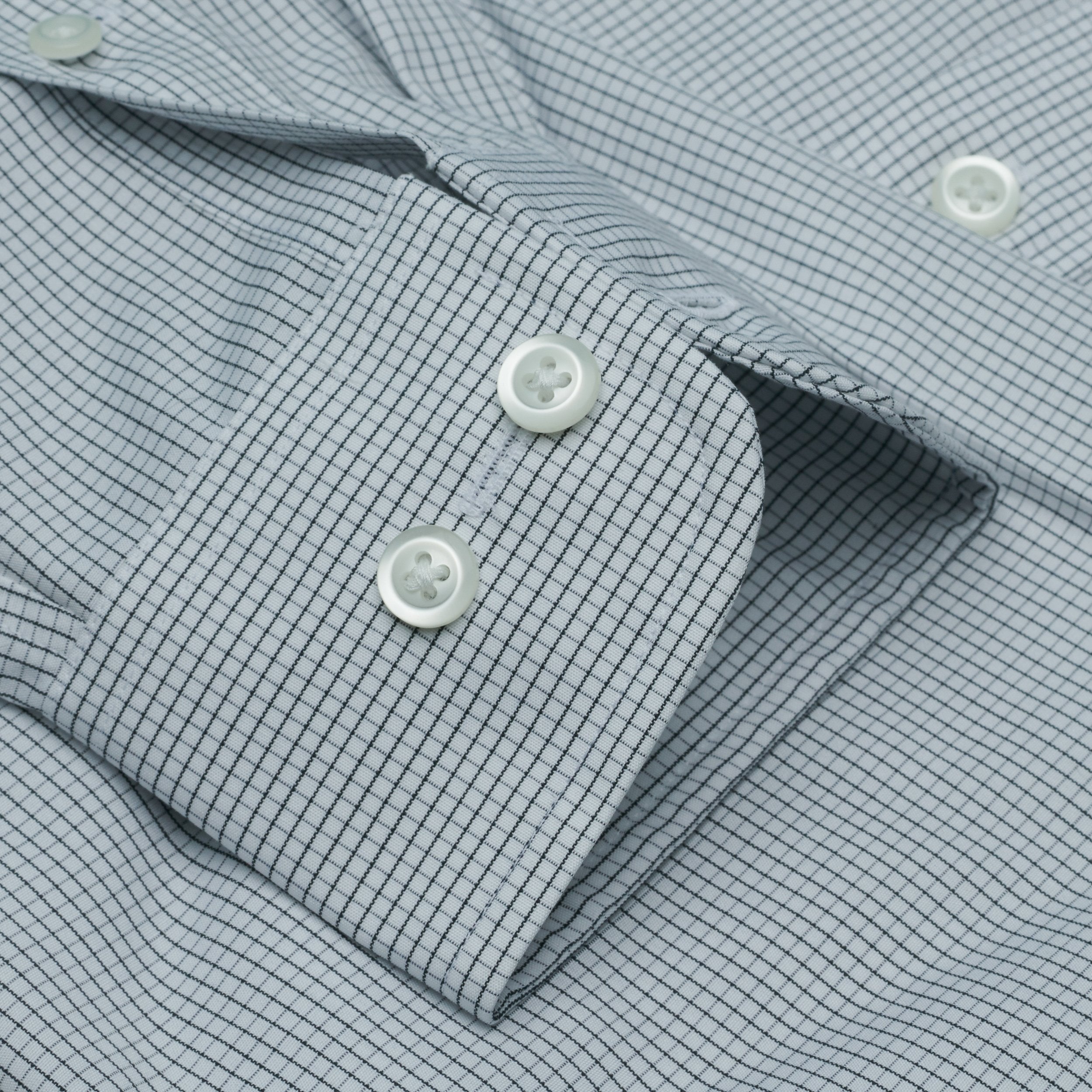 018-Graph Check Black-Spread Collar-Tailor Fit Best Dress Shirt