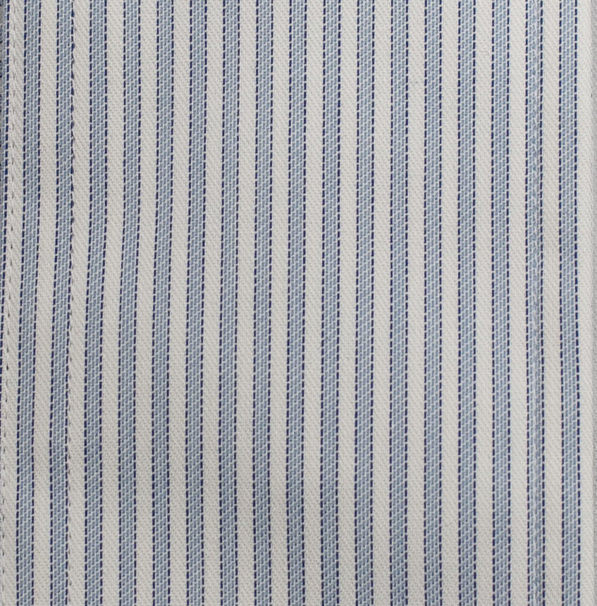 012 TF BD - Blue New Stripe Tailored Fit Button Down Collar (95/5)