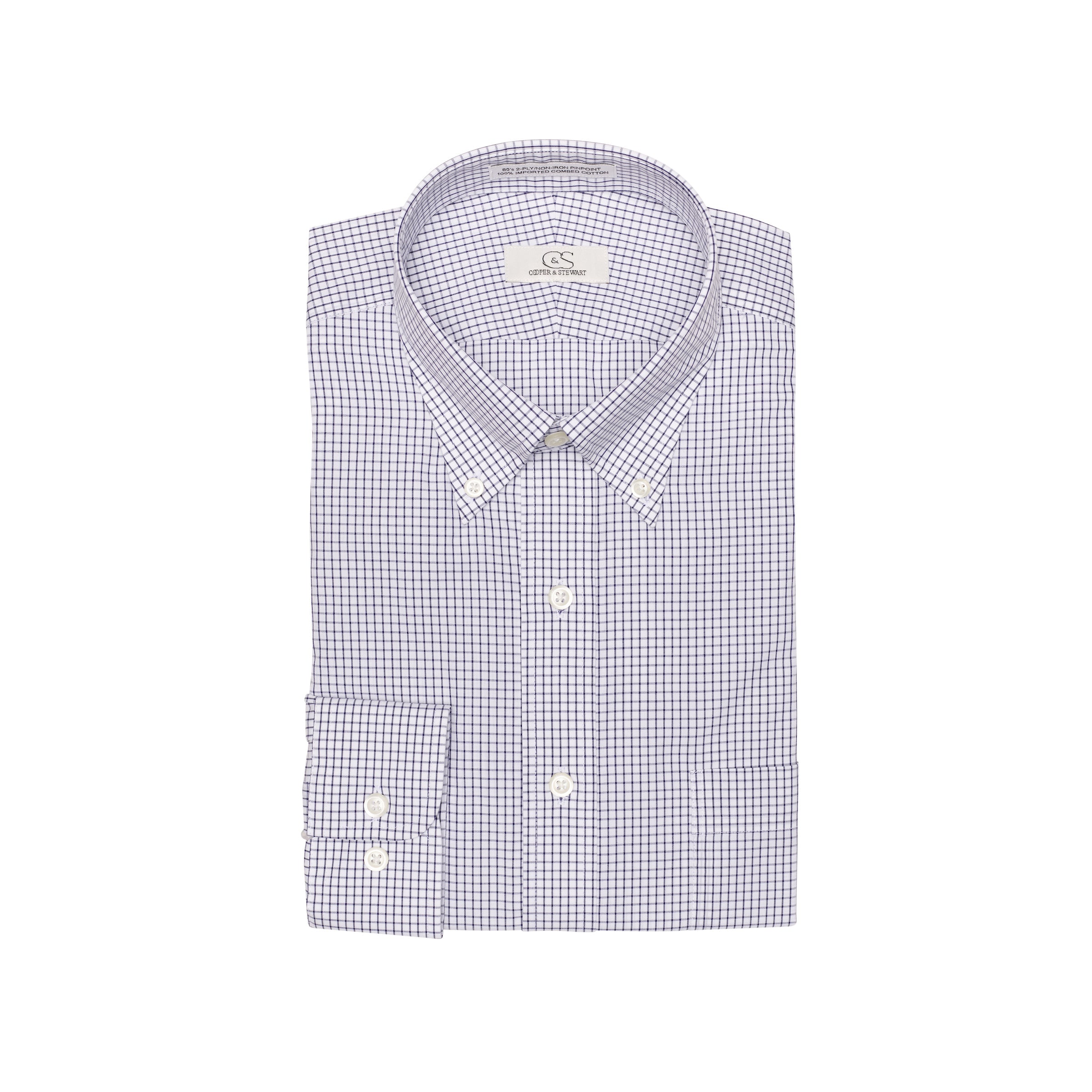 016 BD - Black Classic Check Button Down Collar