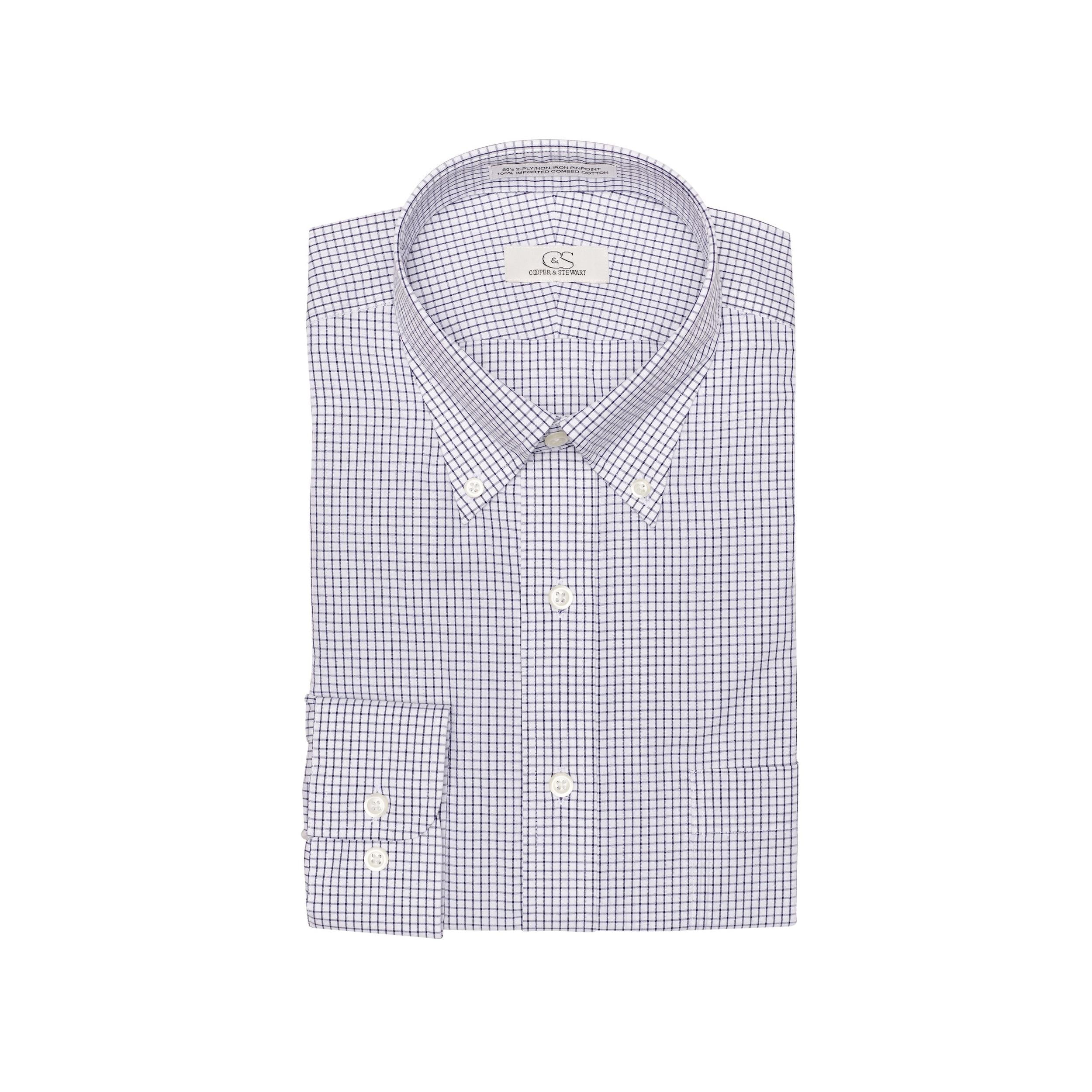 016 BD - Black Classic Check Button Down Collar
