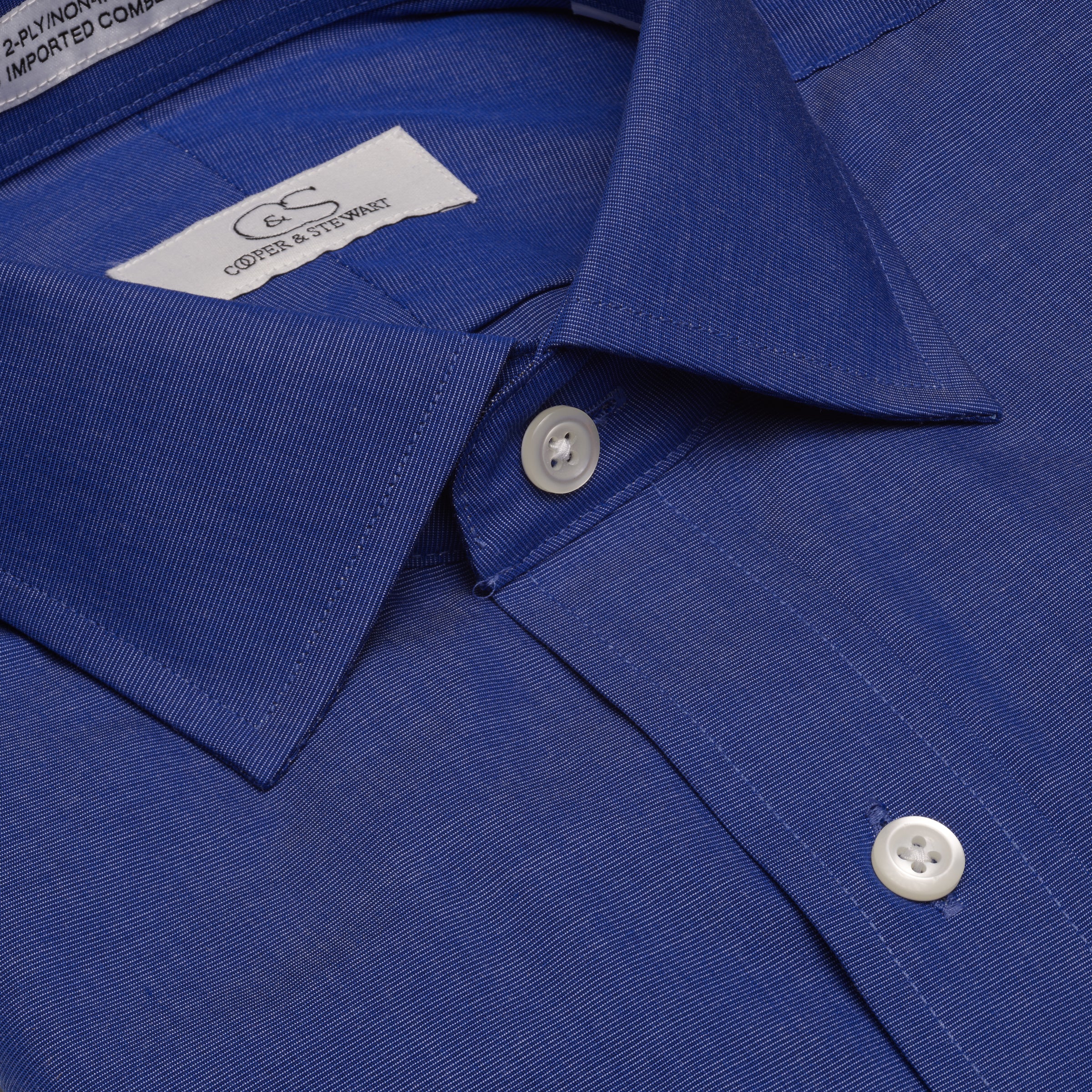 037 SC - French Blue Spread Collar