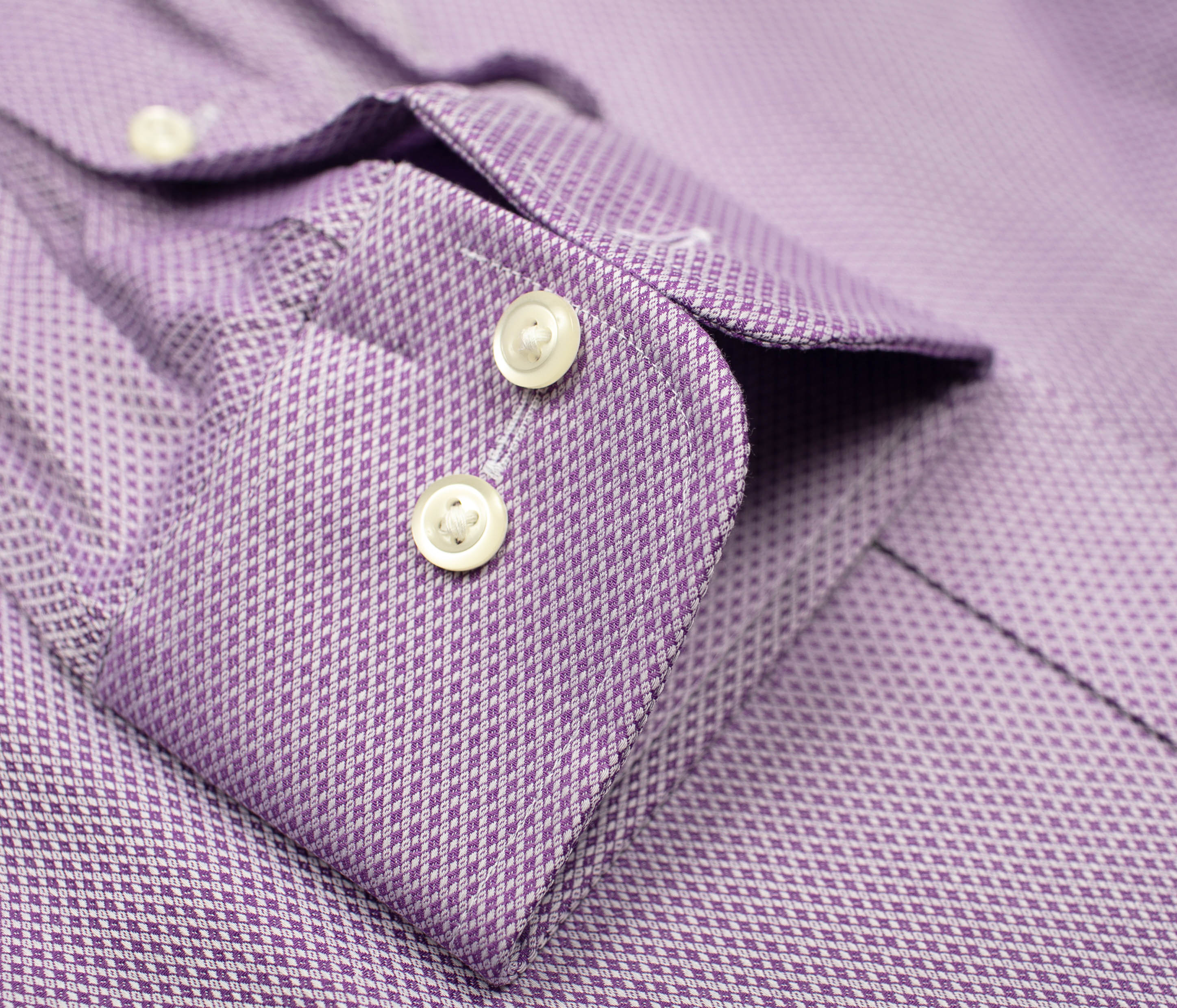 055 TF SC - Lavender Diamond Dobby Tailored Fit Spread Collar