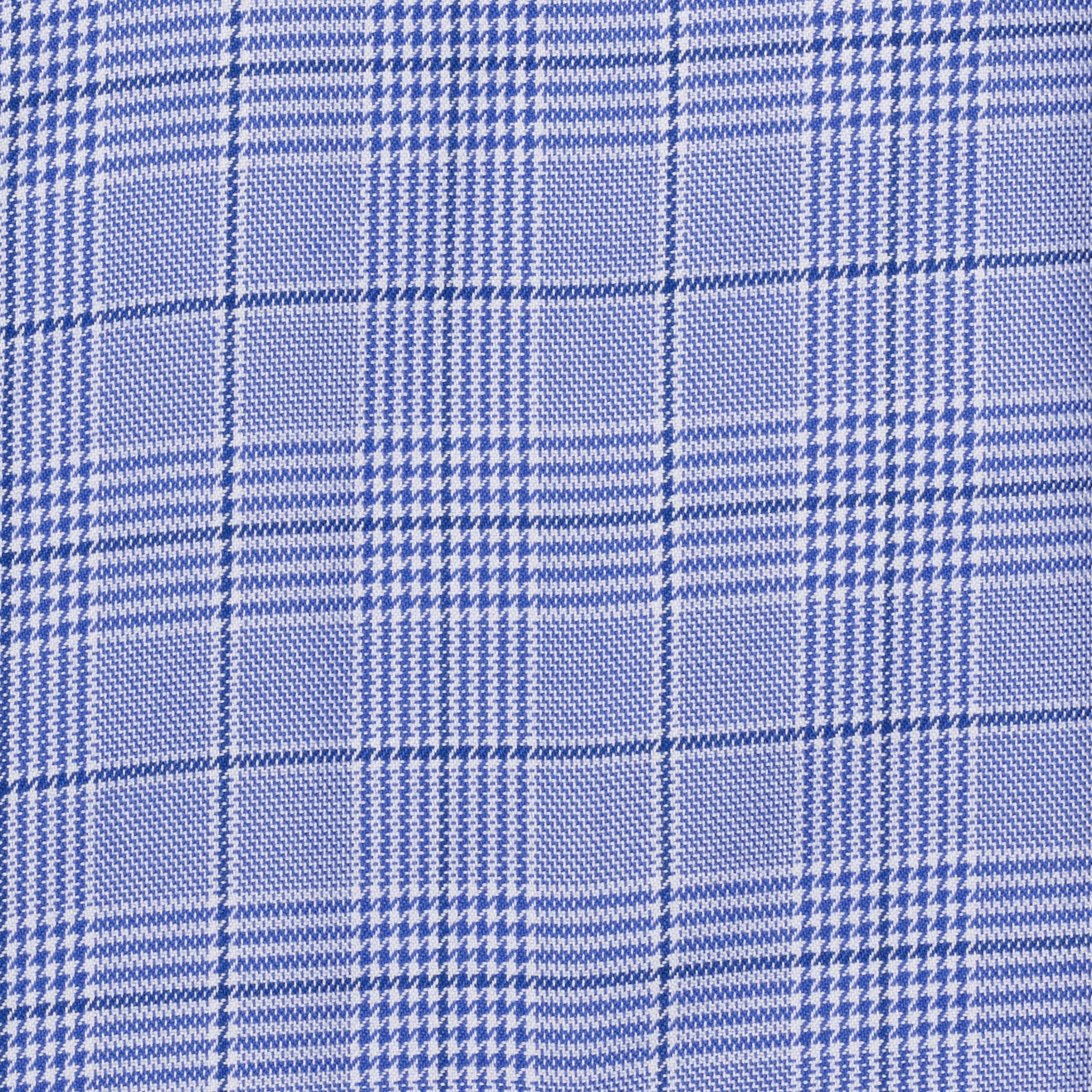 069 SC - Blue Royal Glen Plaid Spread Collar