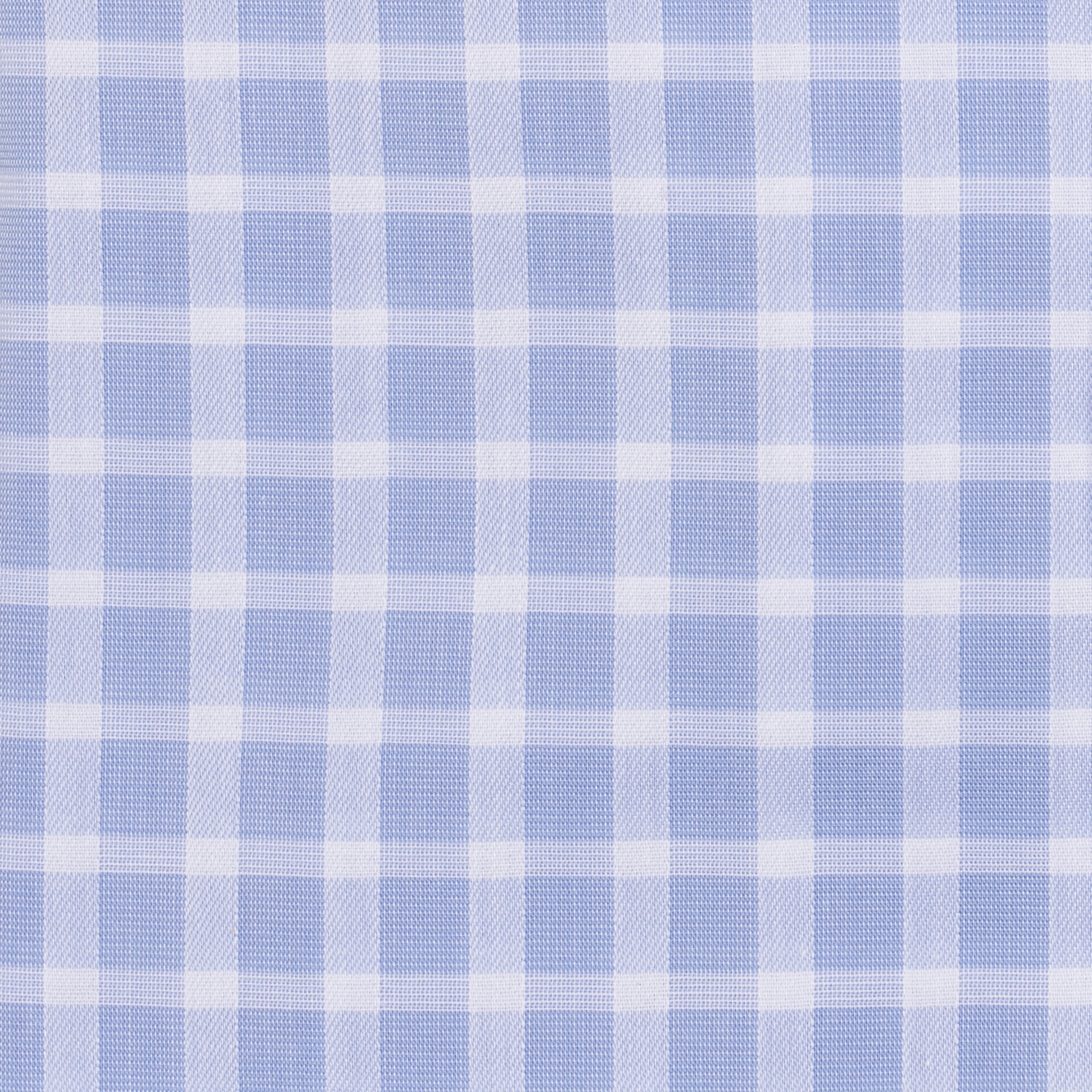 078 TF SC - Blue Text Dobby Check Tailored Fit Spread Collar