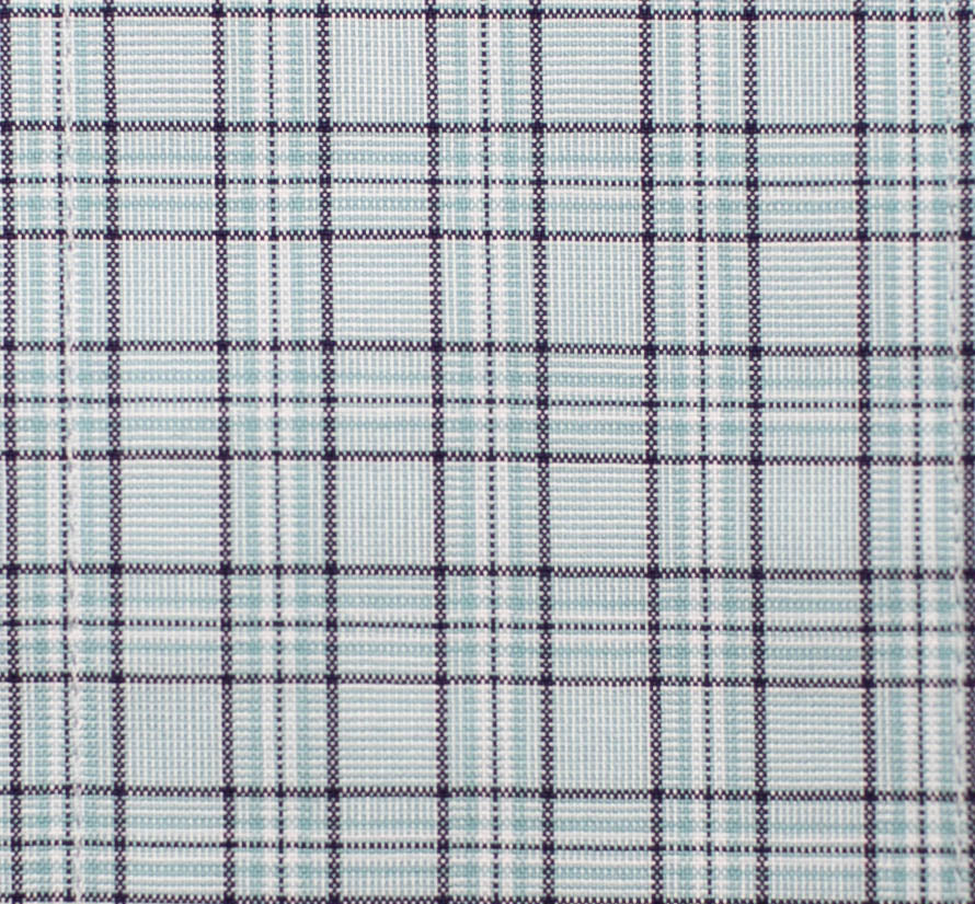 081 BD - Aqua Plaid Button Down Collar