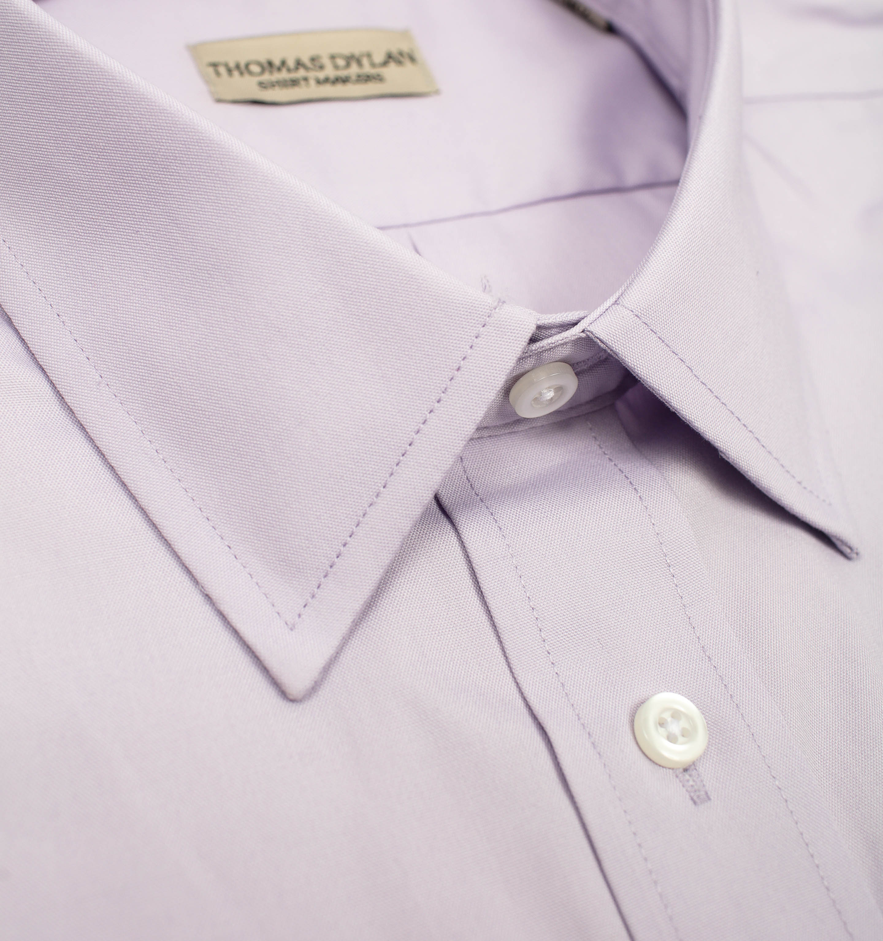 133 TF SC - Thomas Dylan Lavender Tailored Fit Spread Collar