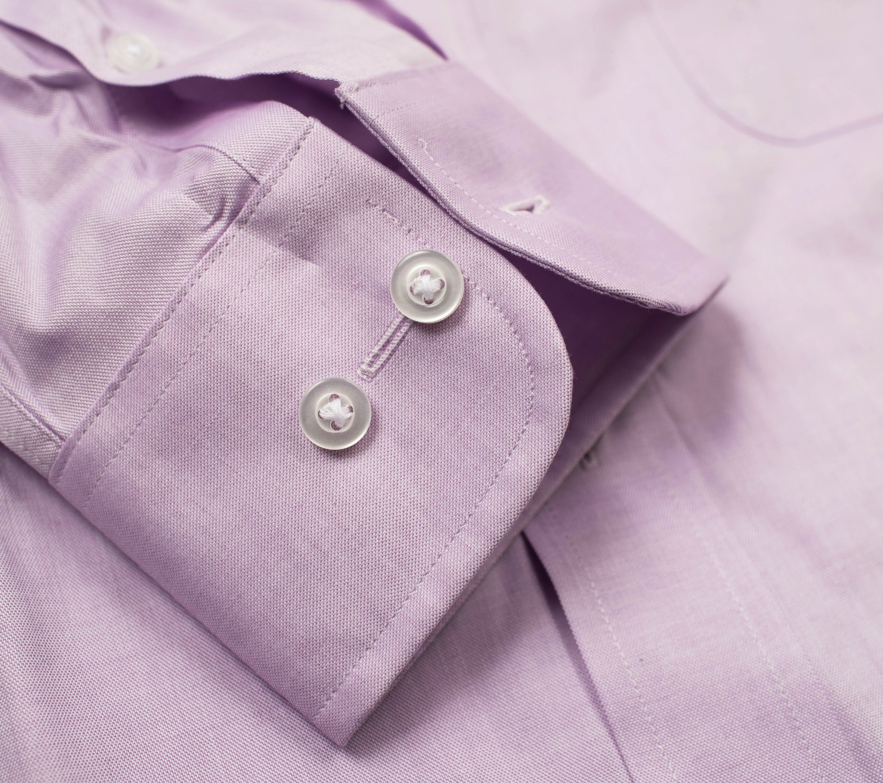 133 TF BD - Thomas Dylan Lavender Tailored Fit Button Down Collar