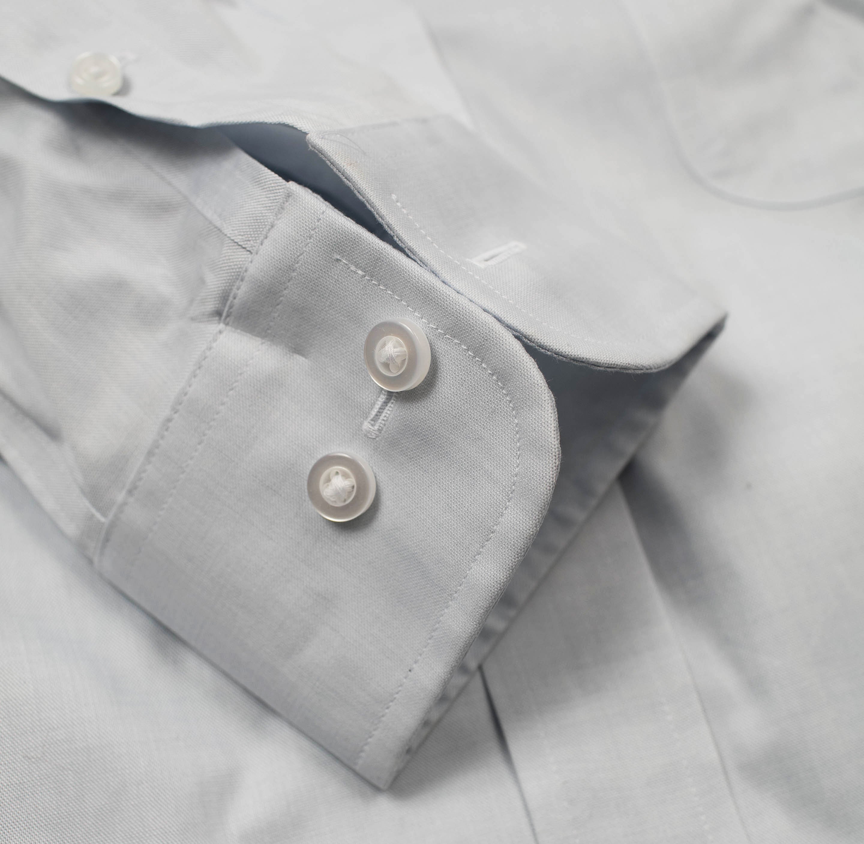 087 TF BD - Thomas Dylan Silver Grey Tailored Fit Button Down Collar