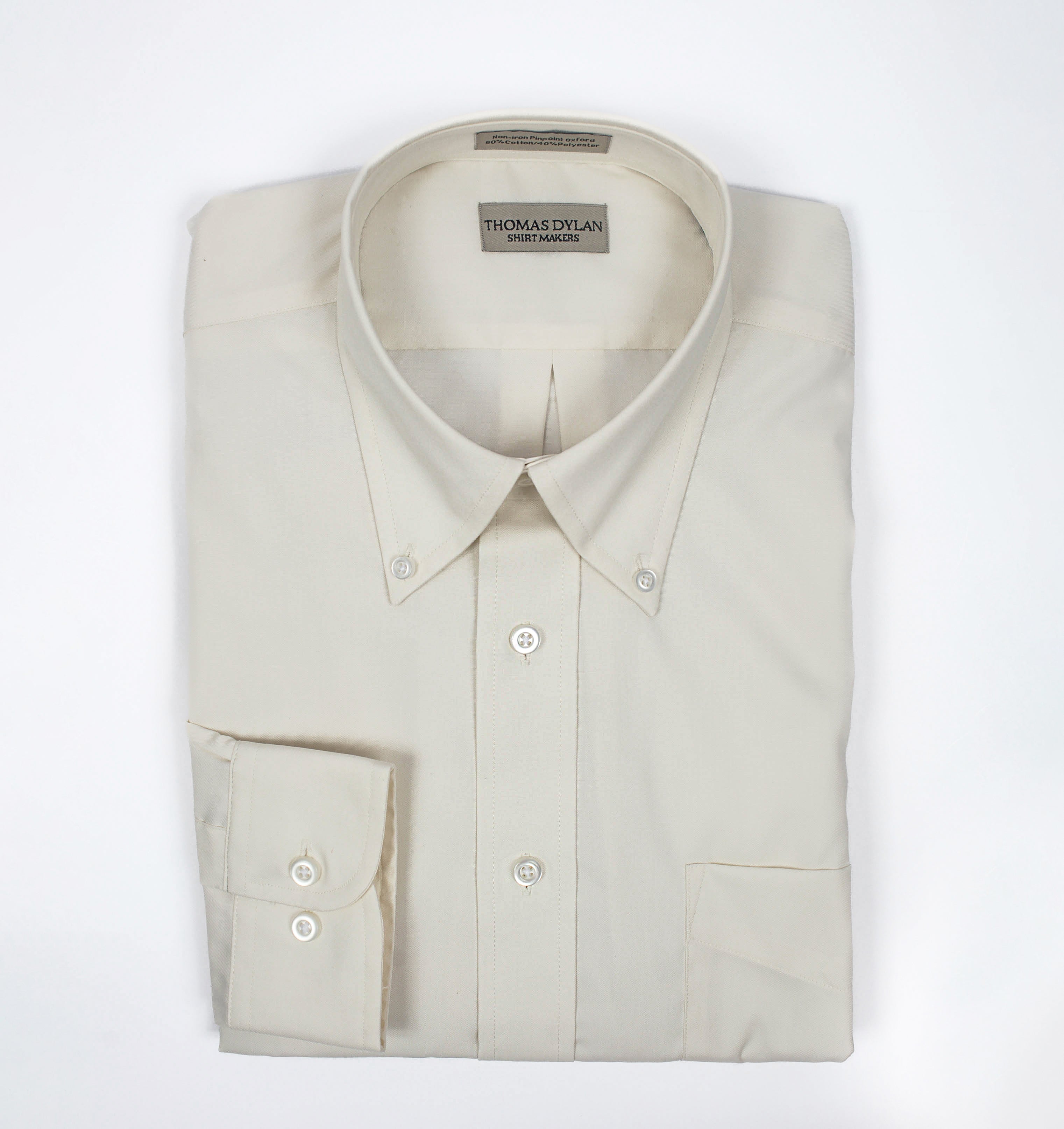 118 BD - Thomas Dylan Ecru Button Down Collar