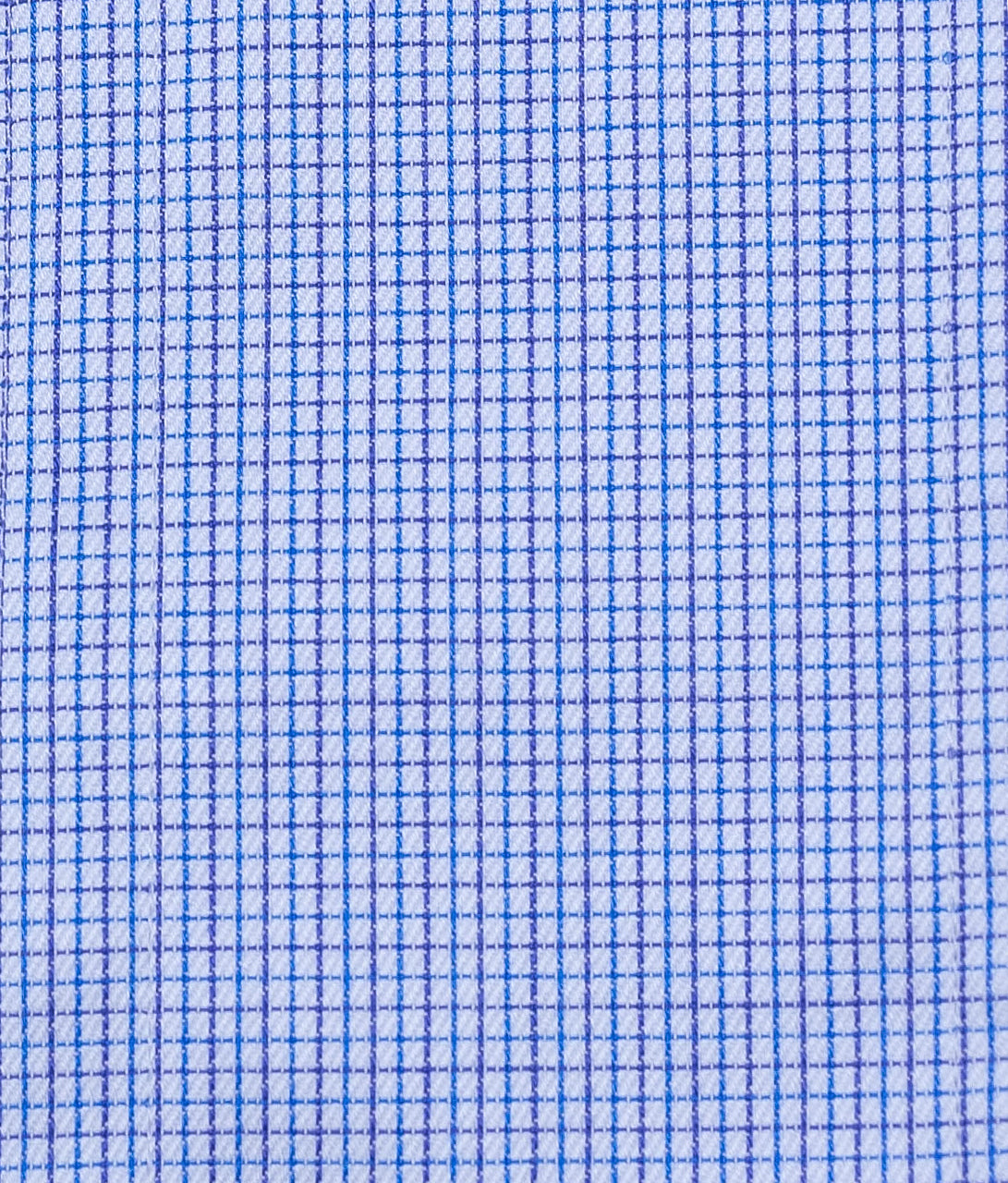166 TF BD- TF Mini Blue and Lavender Tattersall Button Down Collar