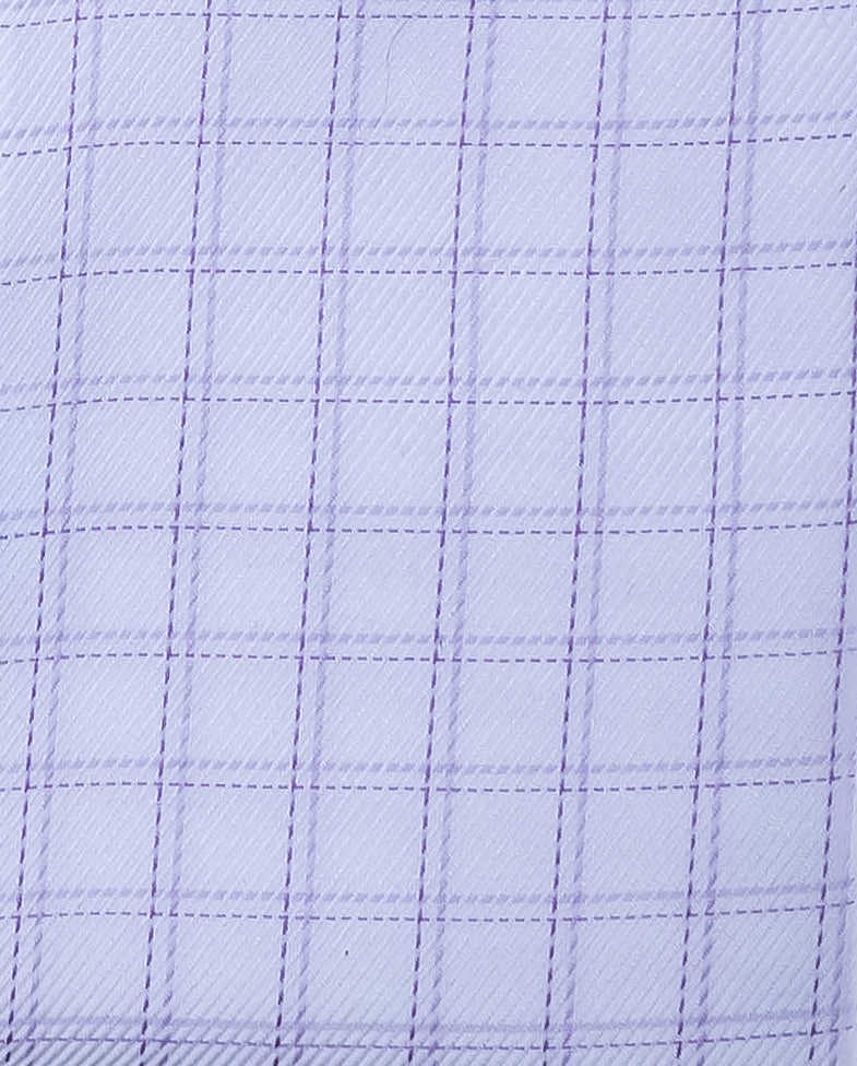 167 CF SC - CF Shadow Track Windowpane Soft Lilac Spread Collar