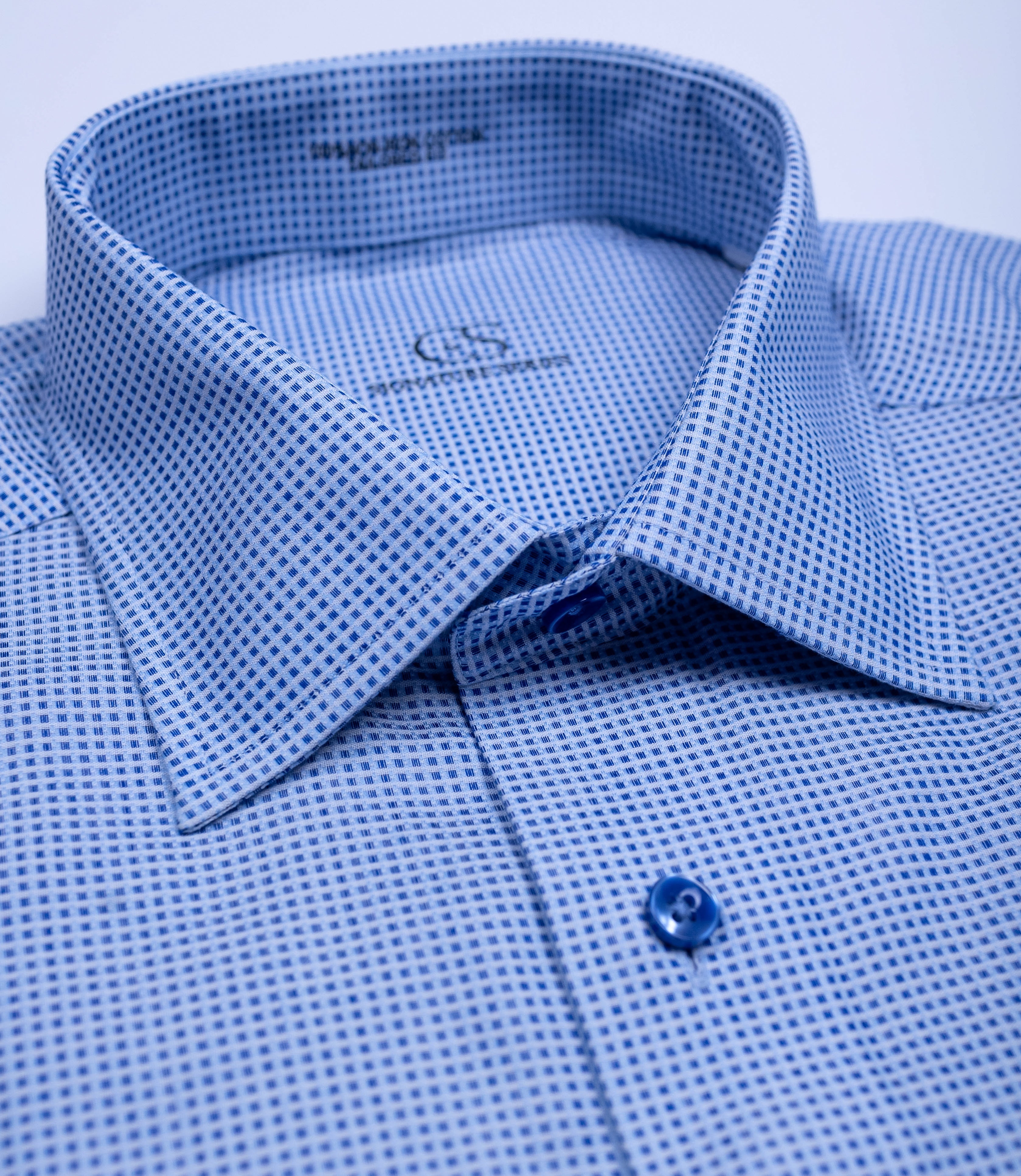5003 TF SC - TF Electric Blue Geo Dot Spread Collar Signature Series