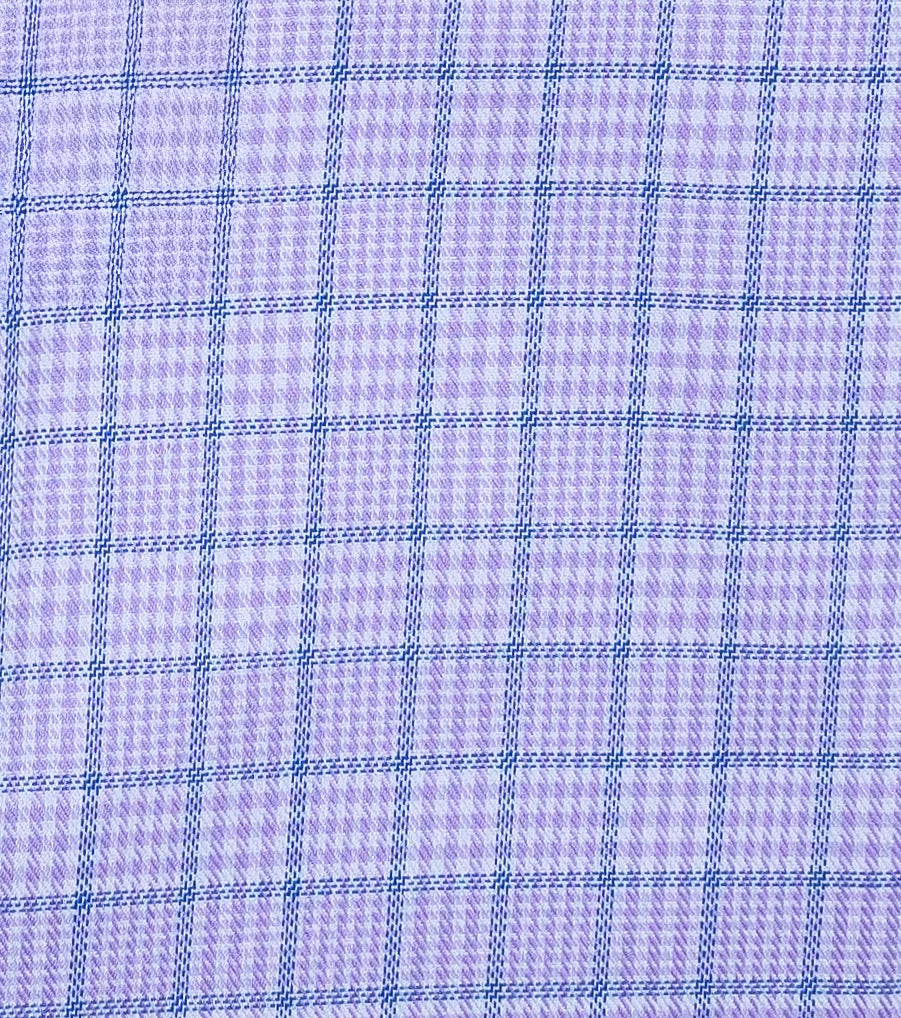 157 TF BD - FF Lavender/Blue Tonal Box Windowpane with Hidden Button ( Arriving Fall 25)