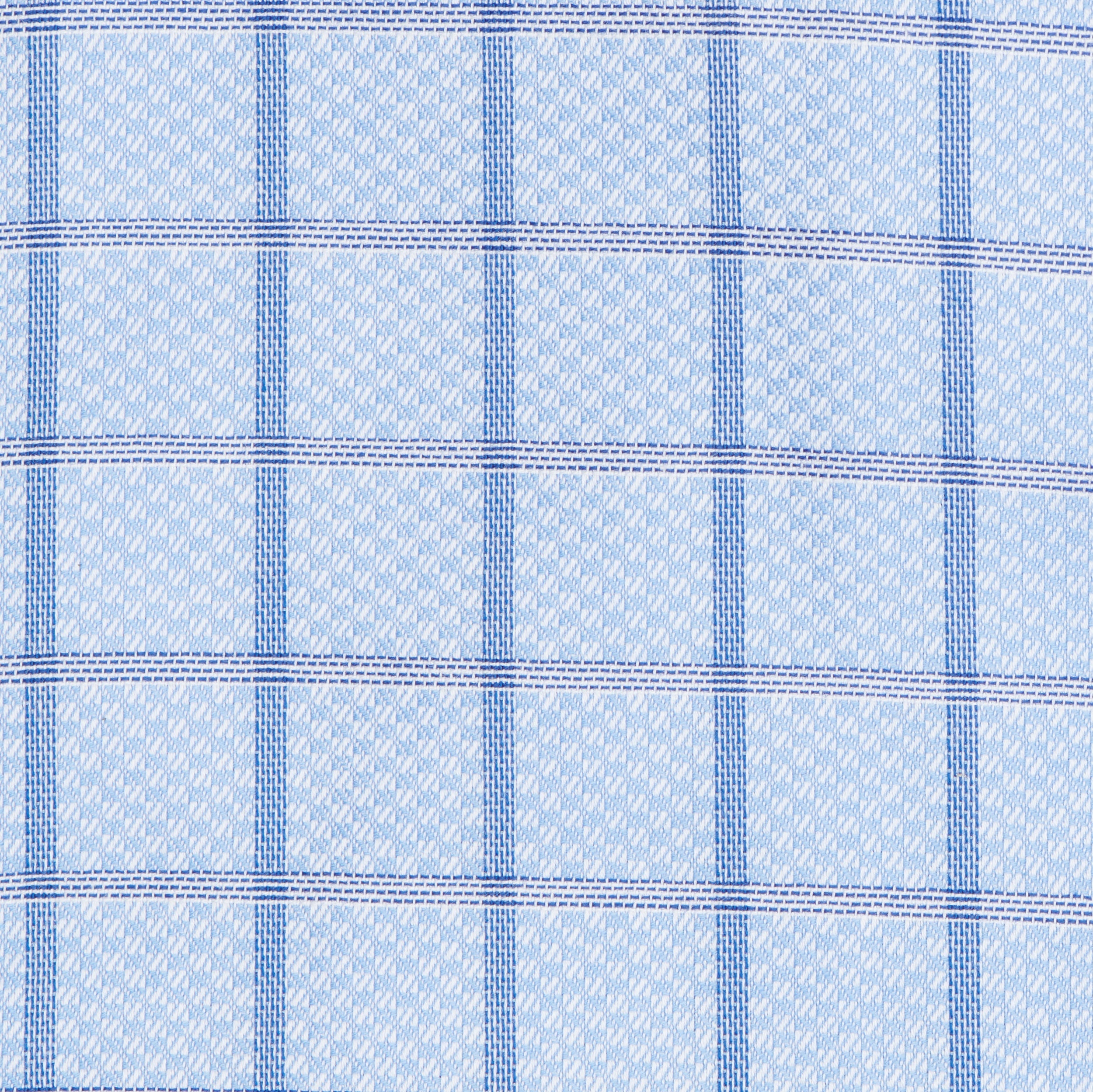 046 CP TF SC - Blue Text Box Check Tailored Fit Spread Collar