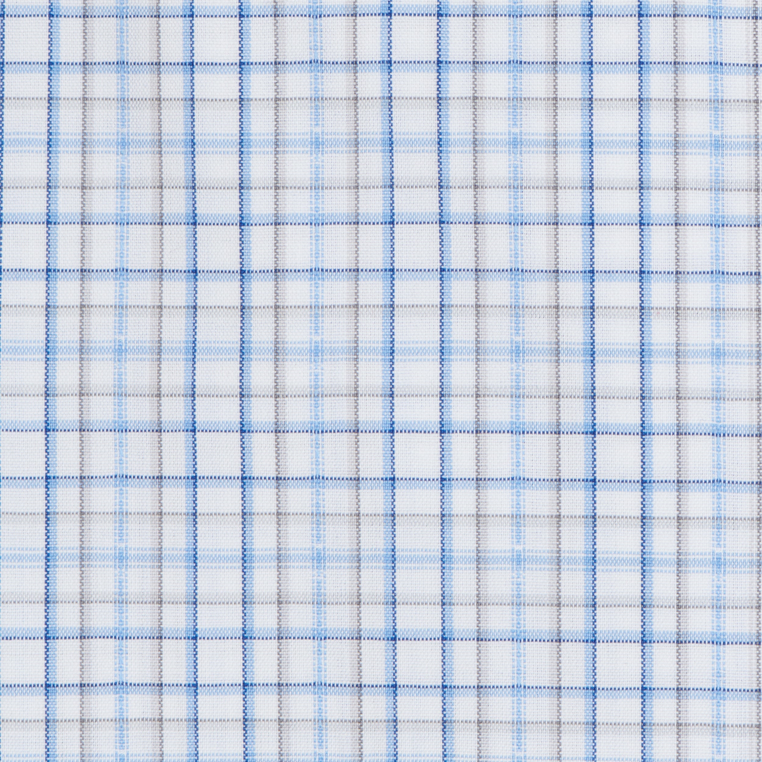 The Harrison - White Ground Blue/Tan Plaid Dress Shirt Best Dress Shirt 