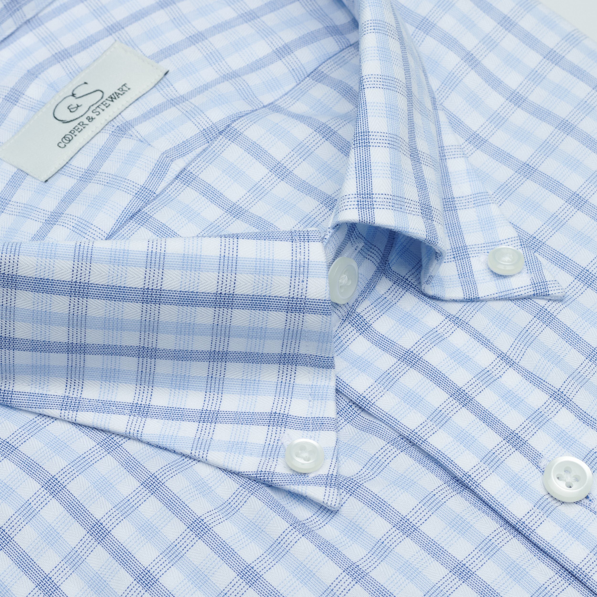 063 - White Ground Multi Plaid BD Dress Shirt Best Dress Shirt 