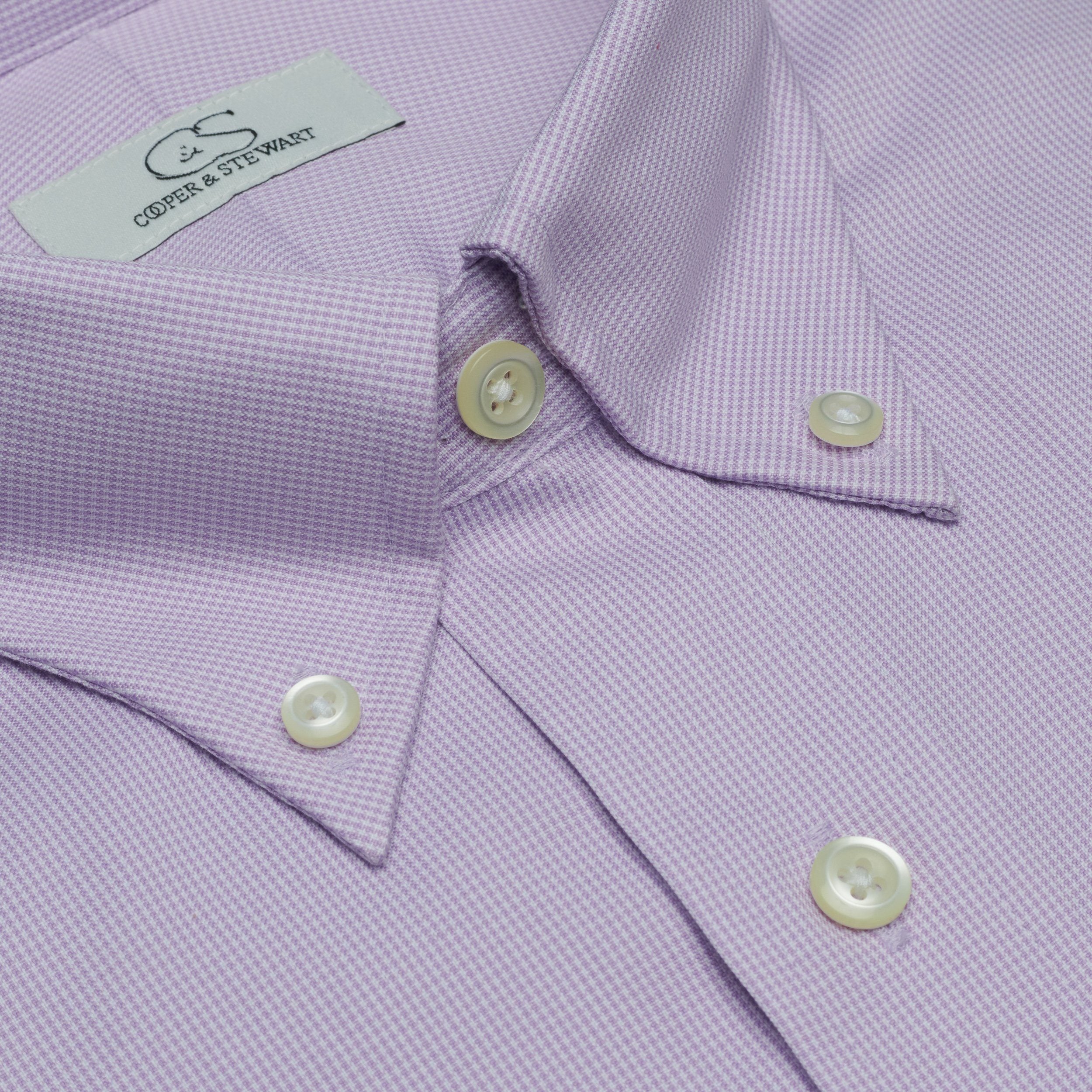 THE ABERDEEN - Lavender Houndstooth BD Dress Shirt Best Dress Shirt 