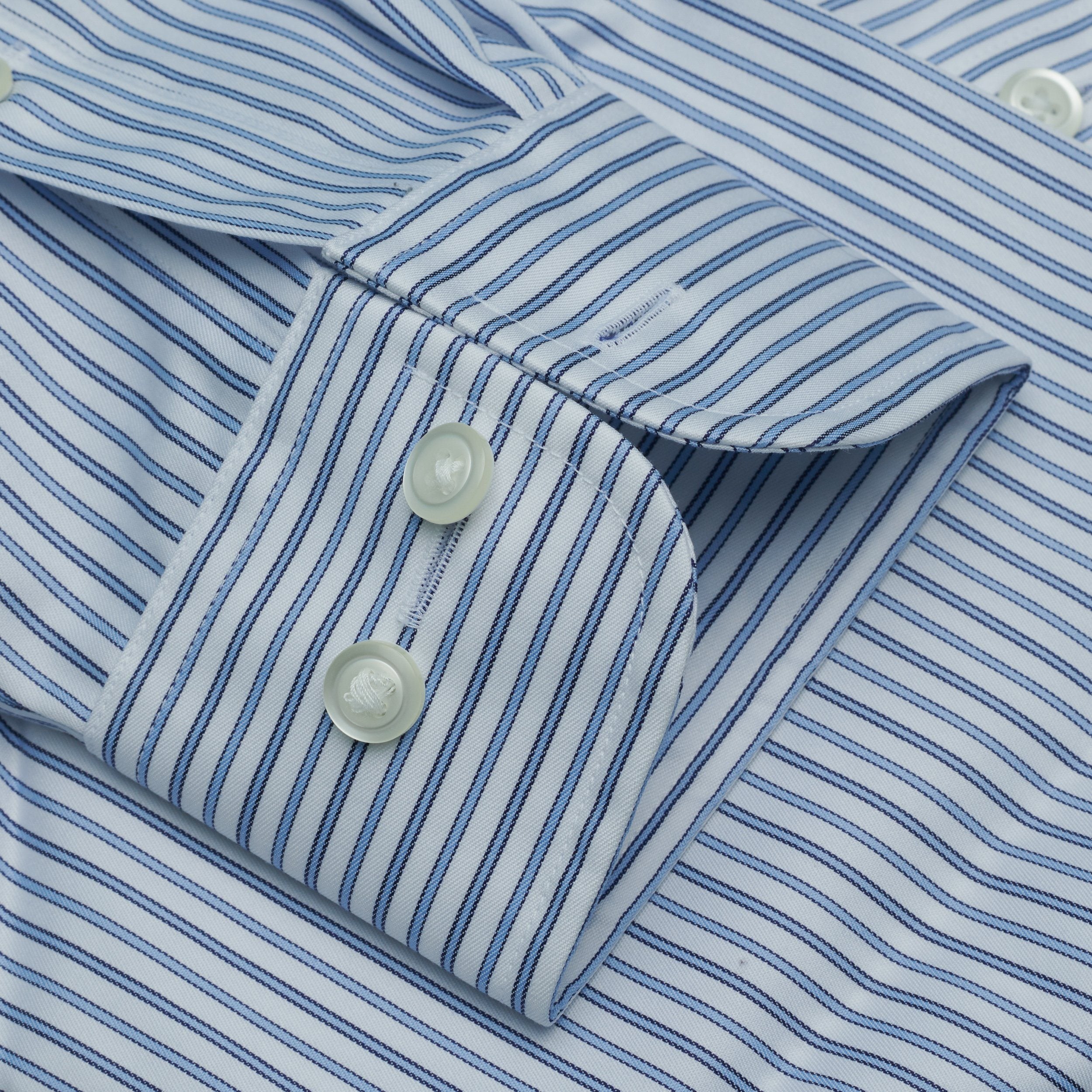 071-White Ground Blue Best Dress Shirt 