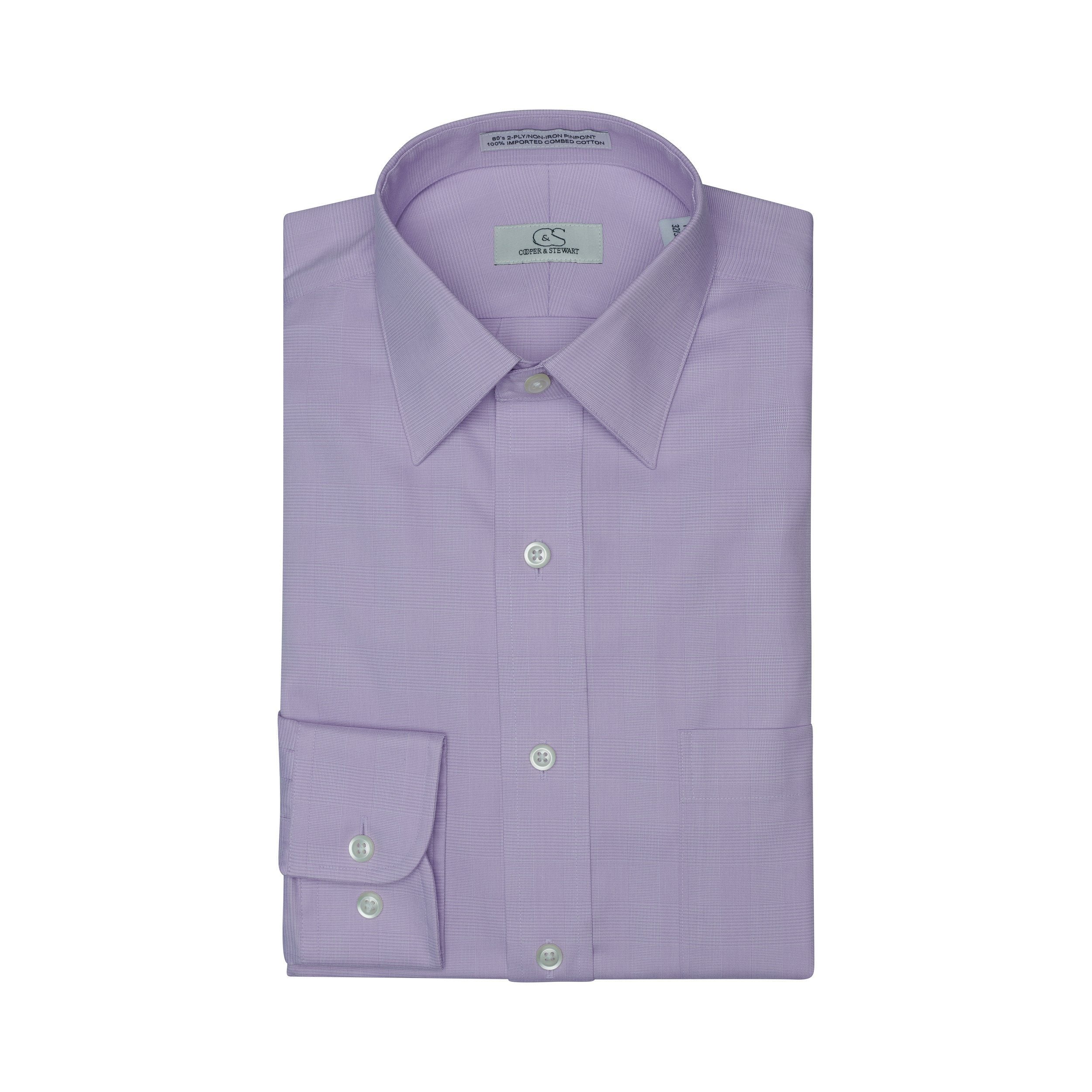 085 - Lavender Glen Plaid SC Dress Shirt Best Dress Shirt 