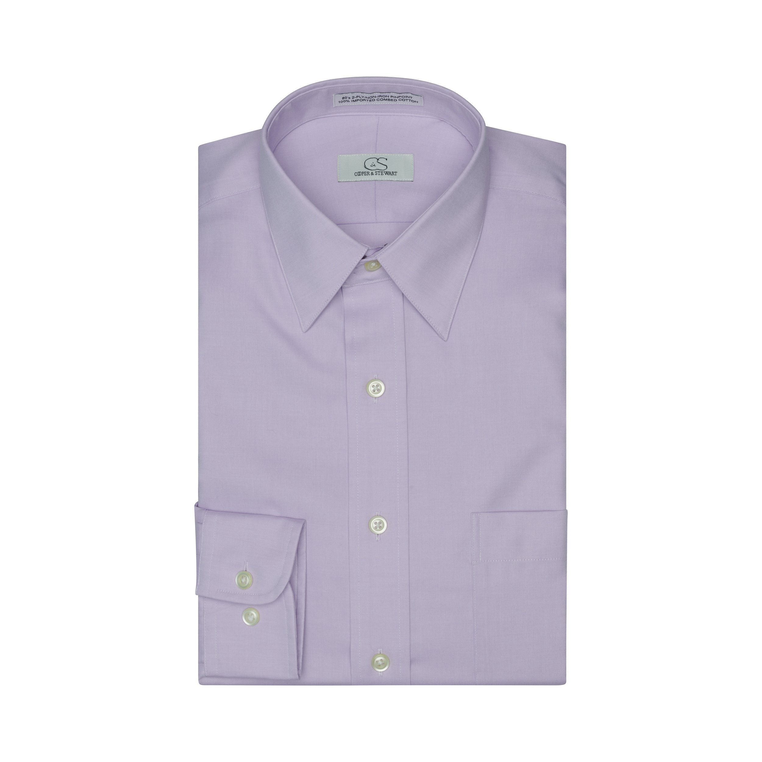 038-Lavender-Spread Collar-Tailor Fit Best Dress Shirt 