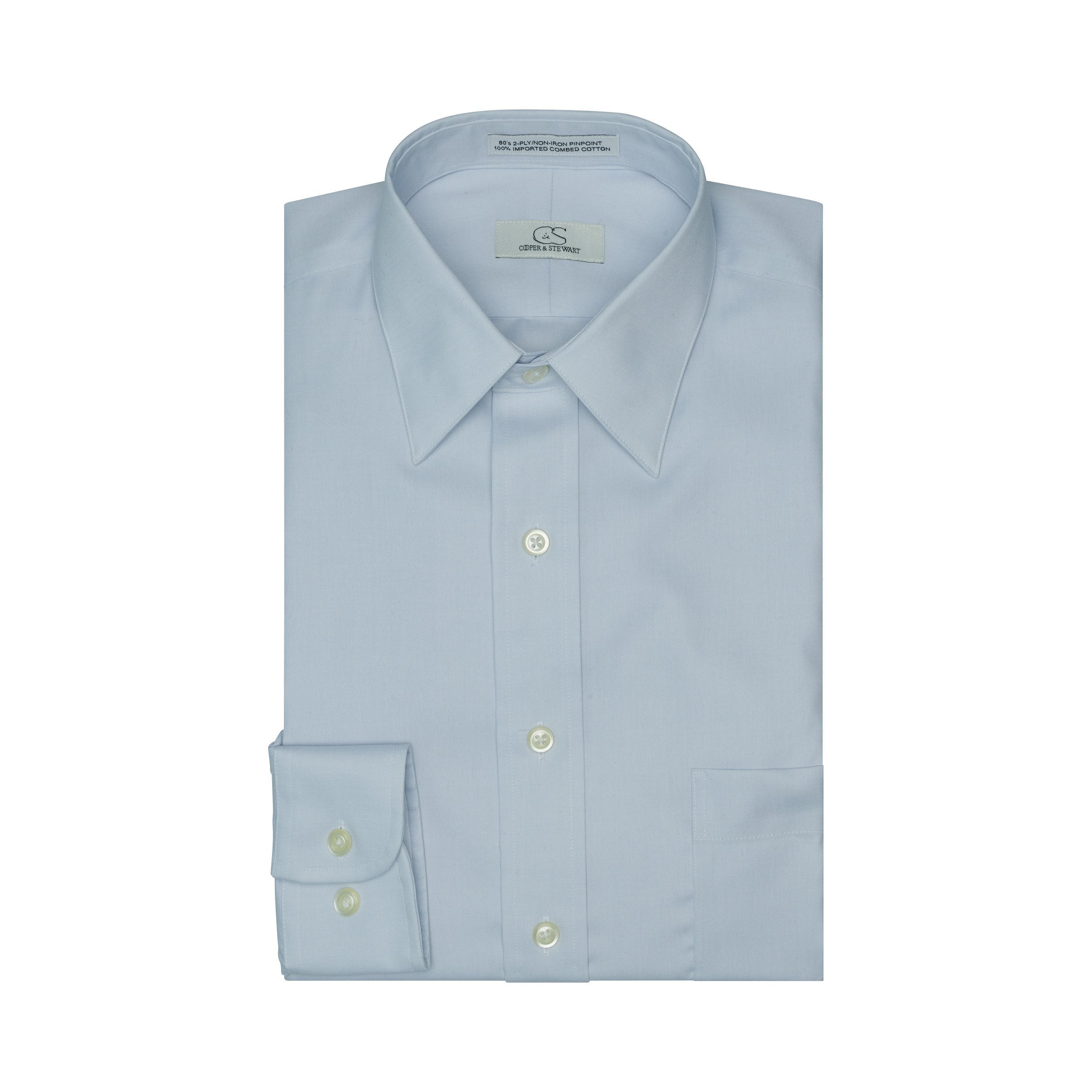 039-Grey Spread Collar Tailor Fit Best Dress Shirt 