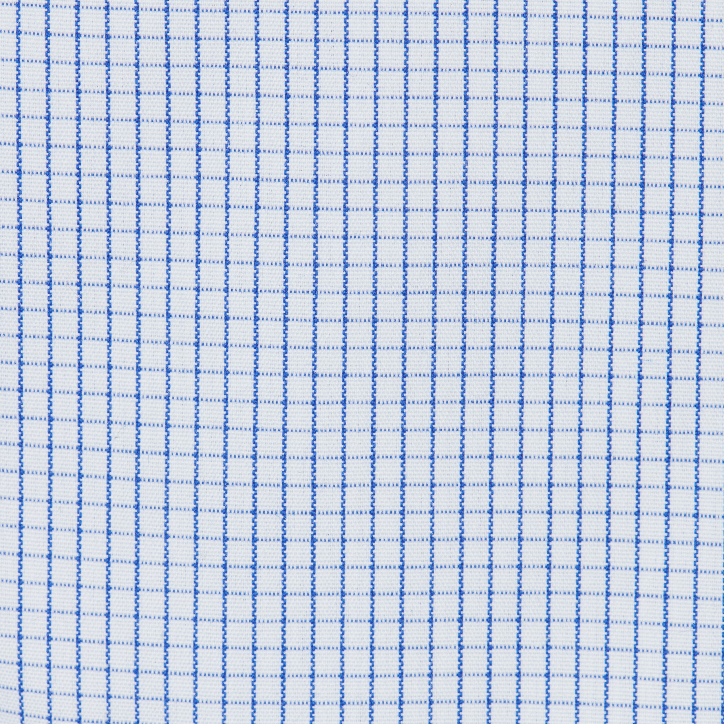 017-Graph Check Blue-Spread Collar Tailor Cut Best Dress Shirt 