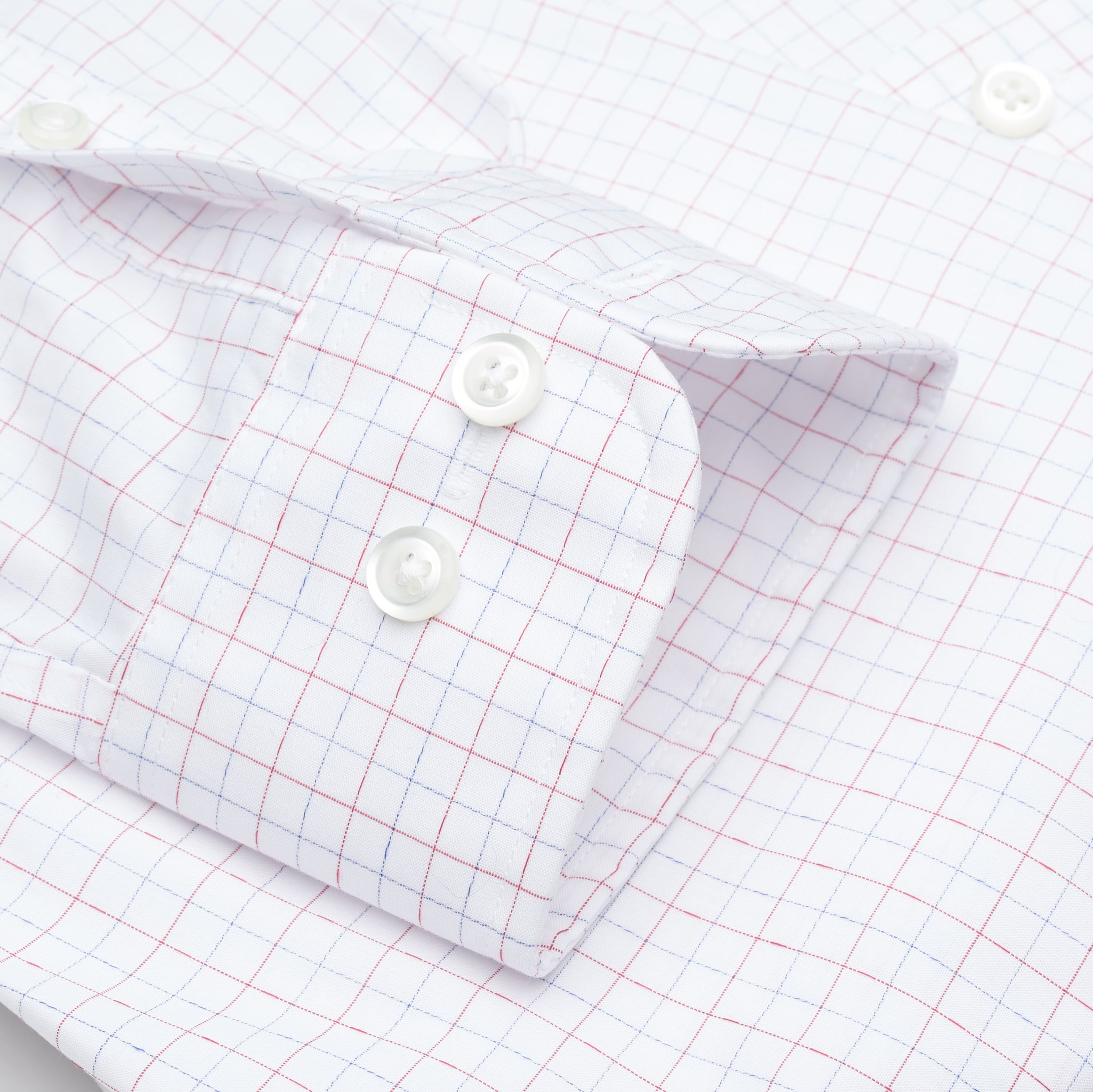 The Elkton-Jaspe Check With Coral-BD Best Dress Shirt 